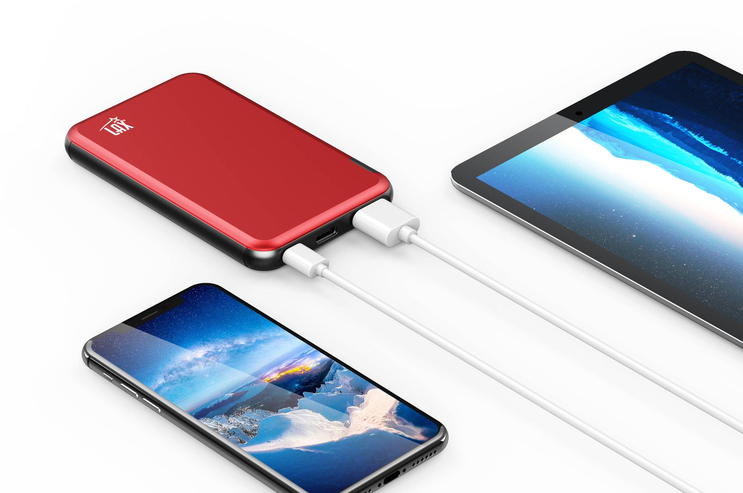 Portable Power Bank High Speed 7200 mAh Retail Pack: Black