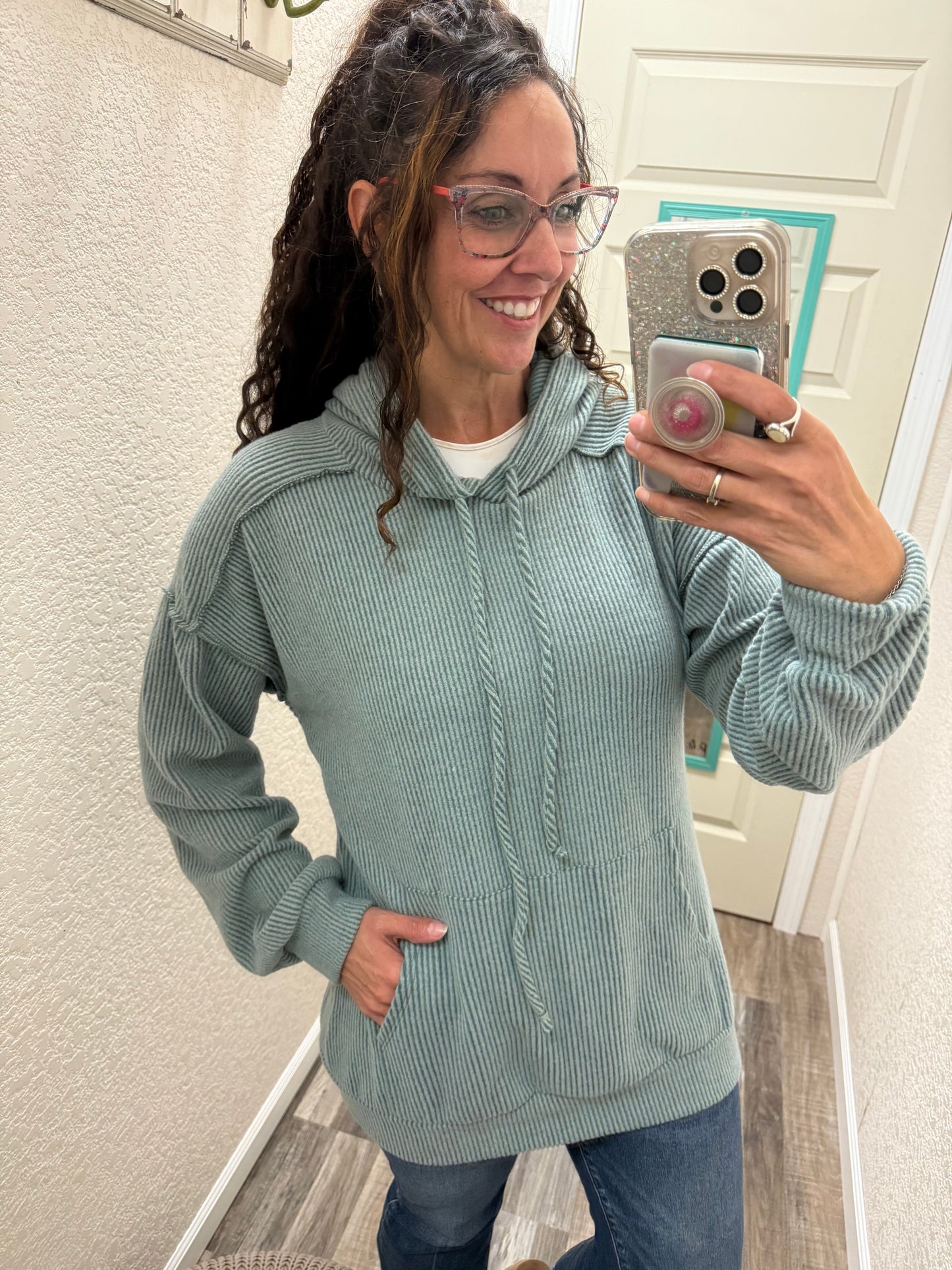 Avery Ribbed Hoodie