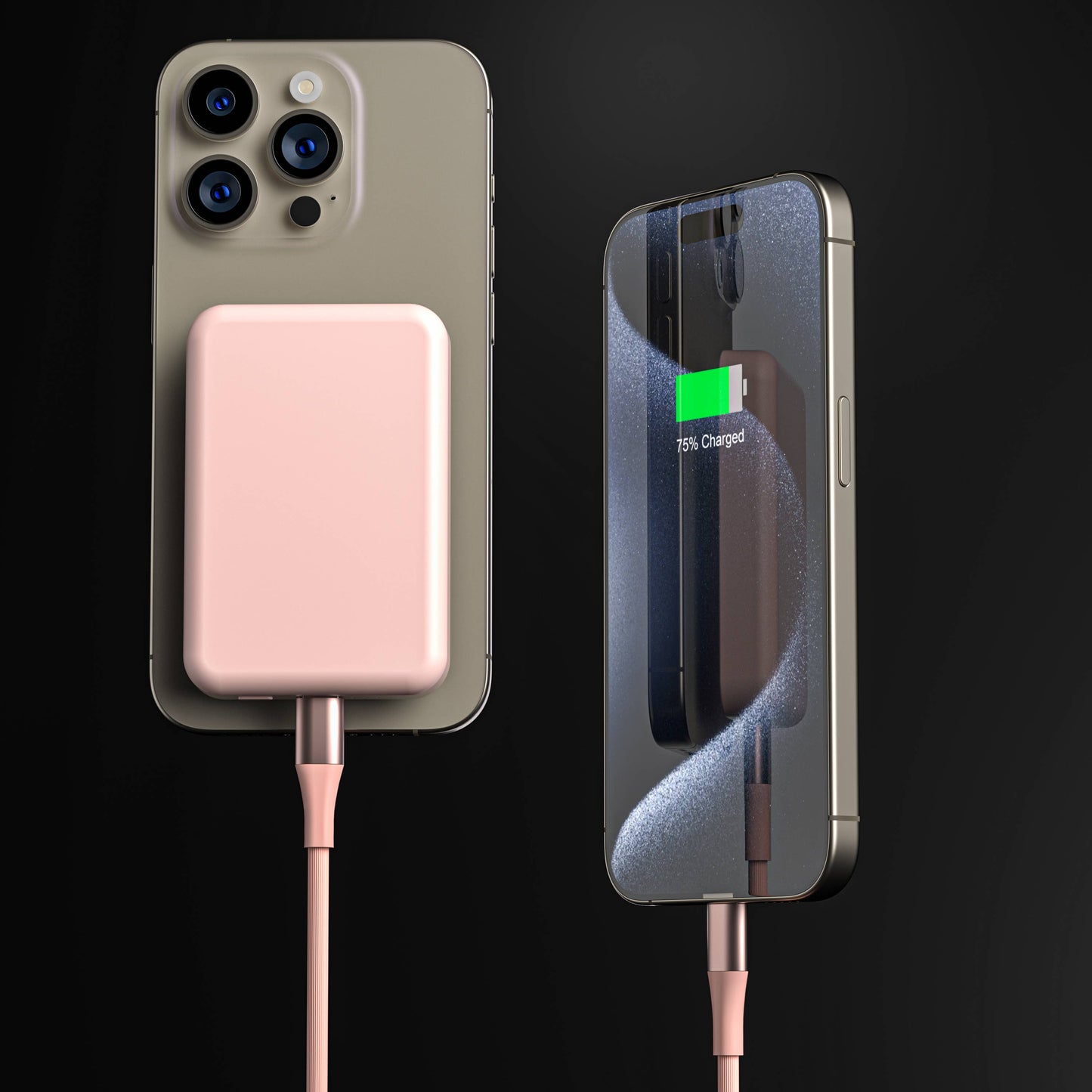 Black MagSafe 7200mAh Wireless Power Bank – Fast & Portable