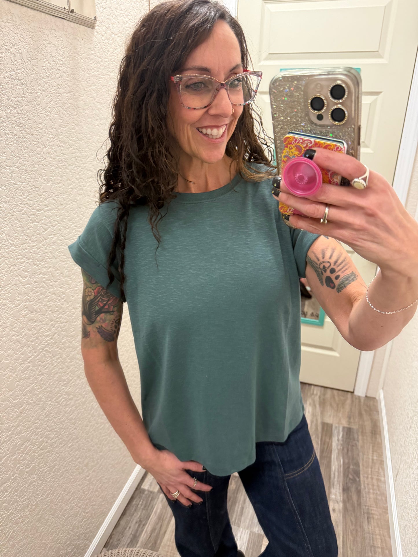 Rae Cuffed Sleeve Tee