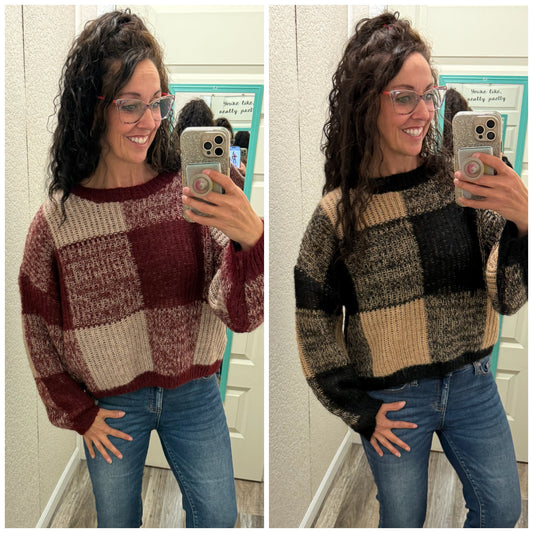 Lillian Plaid Sweater