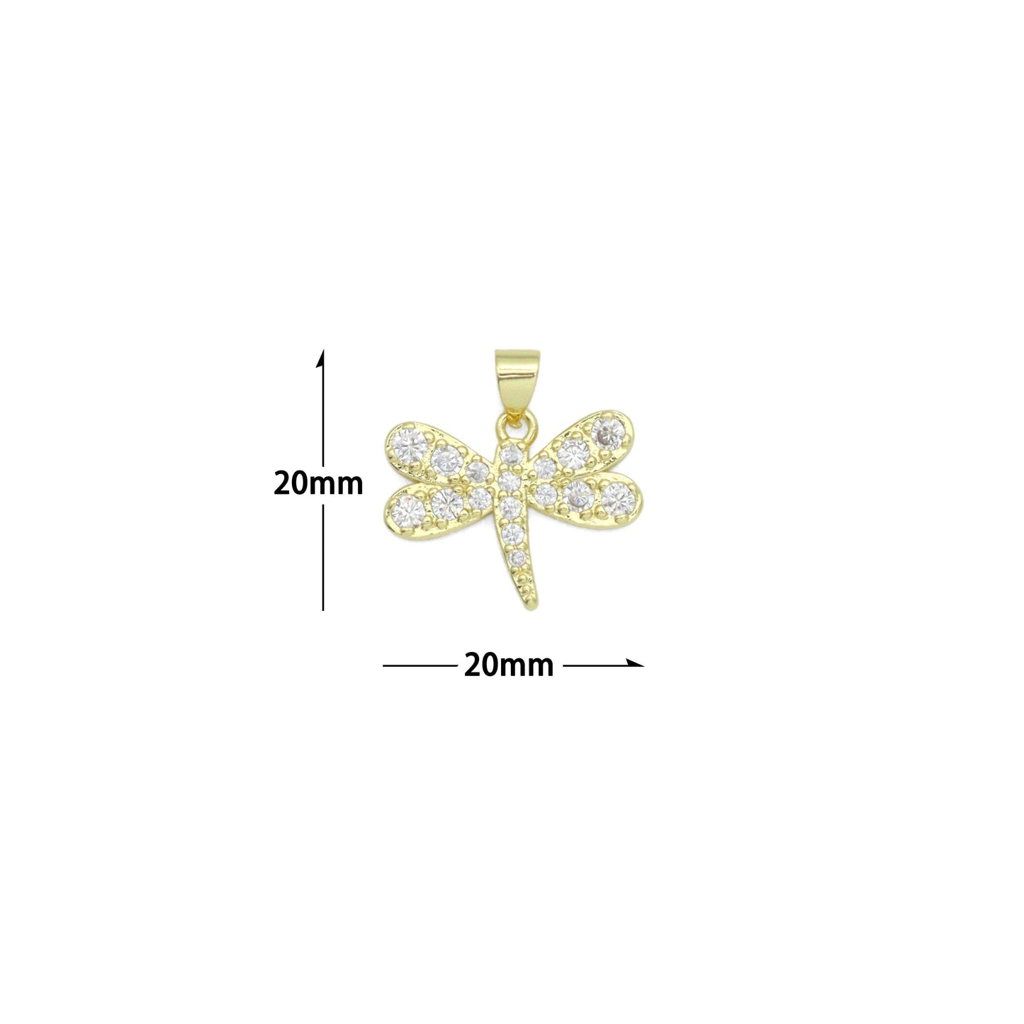 Gold Dragonfly Charm