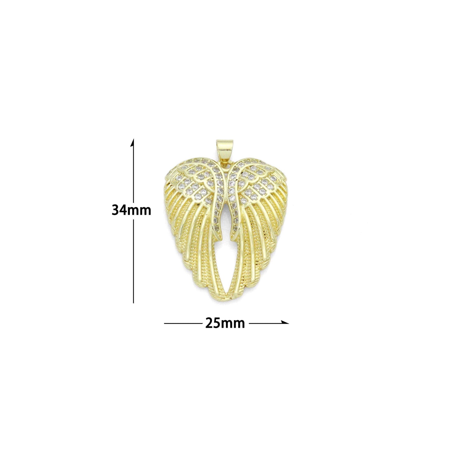 Gold Angel Wings Charm