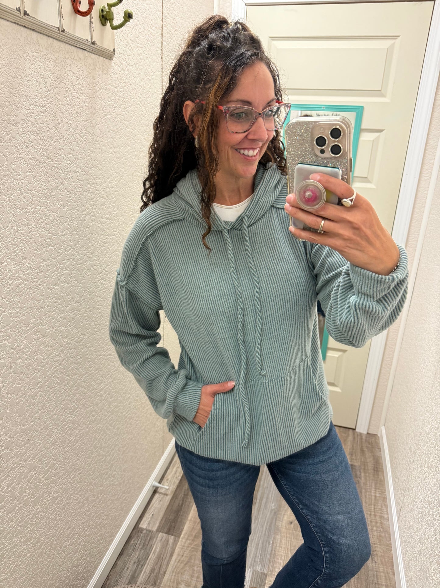 Avery Ribbed Hoodie