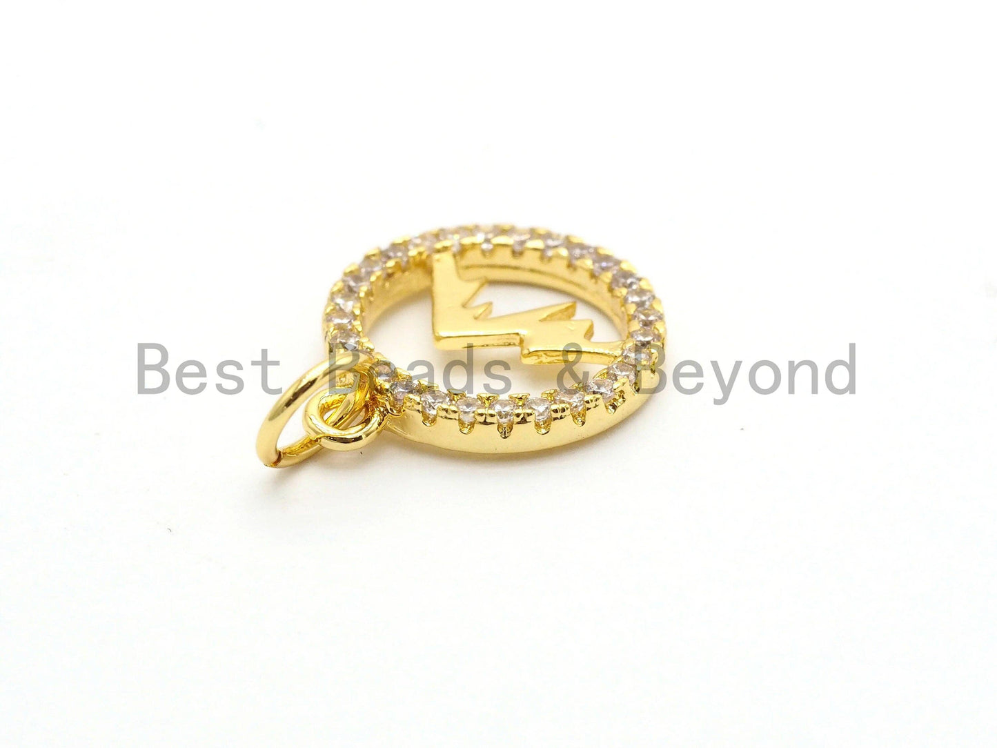 Gold Mountain Round Charm