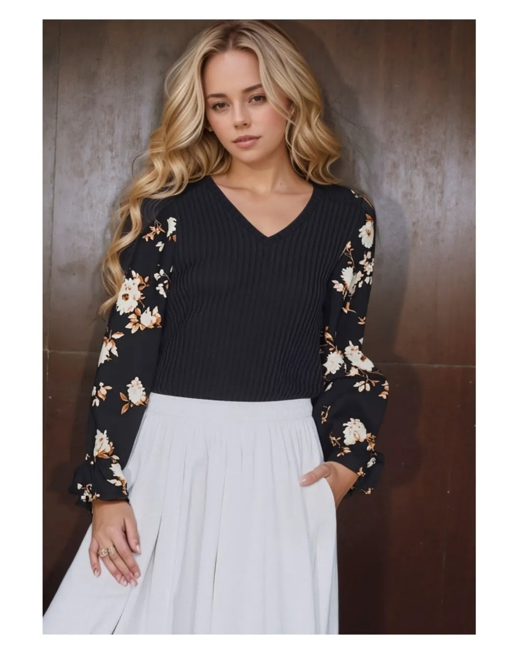 Arriana - Floral Puff Sleeve Top
