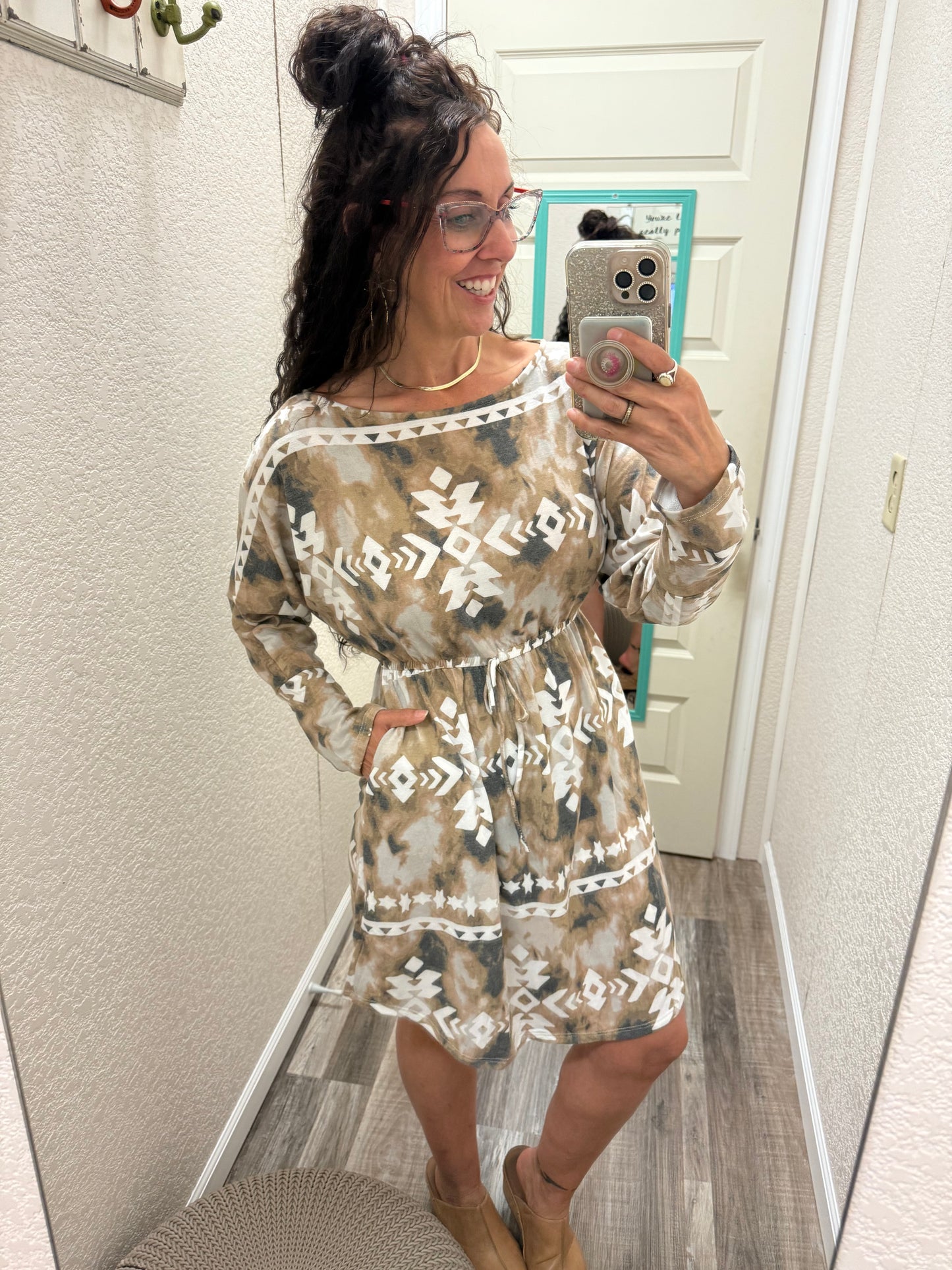 Brielle Geo print dress