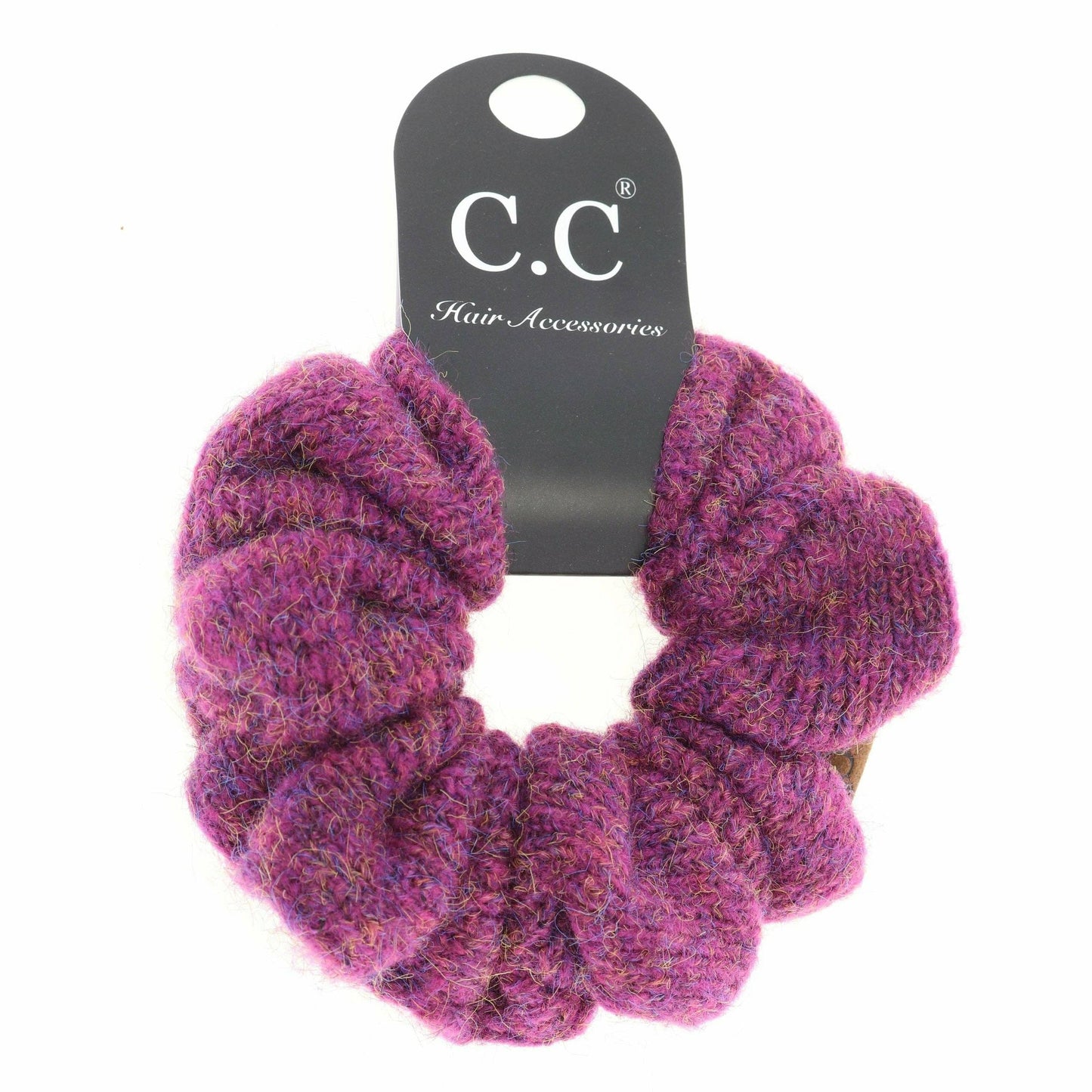 Two-tone Knit Ponytail C.C Scrunchie