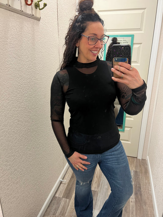 Night Sky Mesh Top