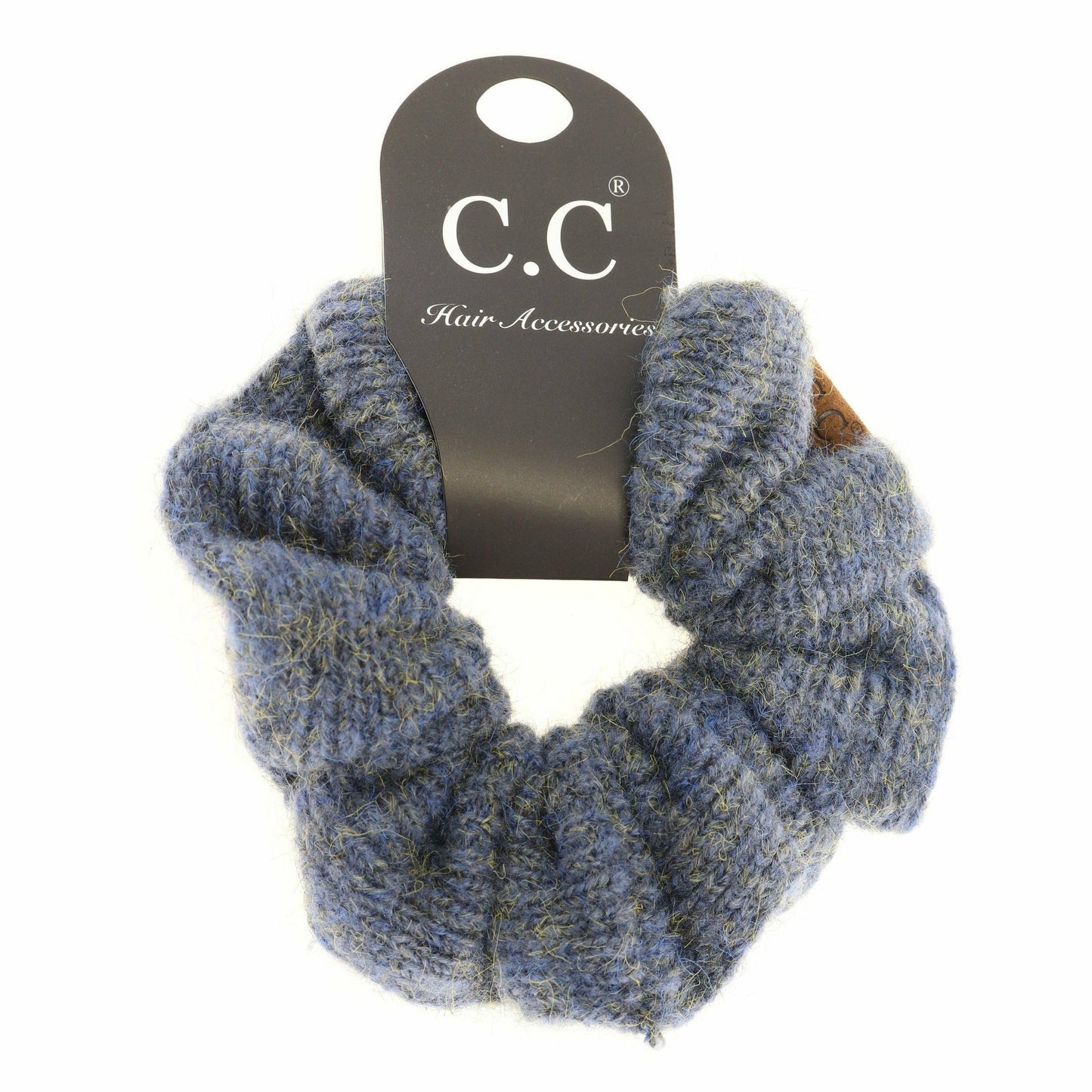 Two-tone Knit Ponytail C.C Scrunchie