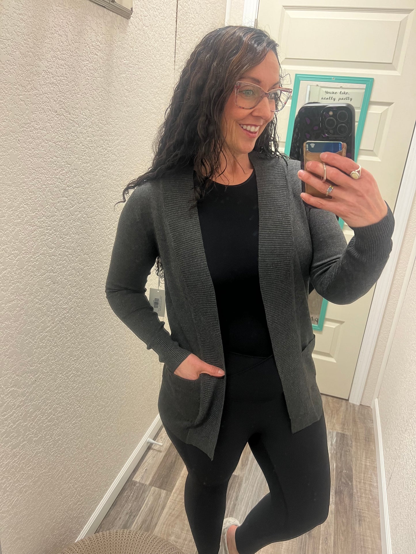 Perfect Basic Open Front Cardigan