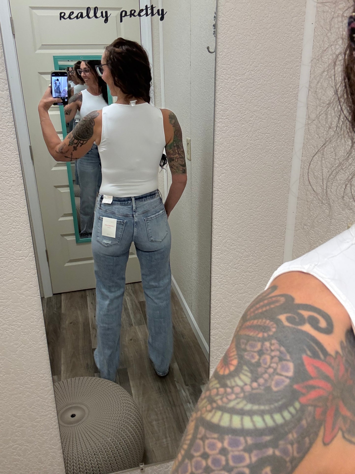 Undisputable Tummy Control Mid Rise Slim Wide Lovervet Jeans