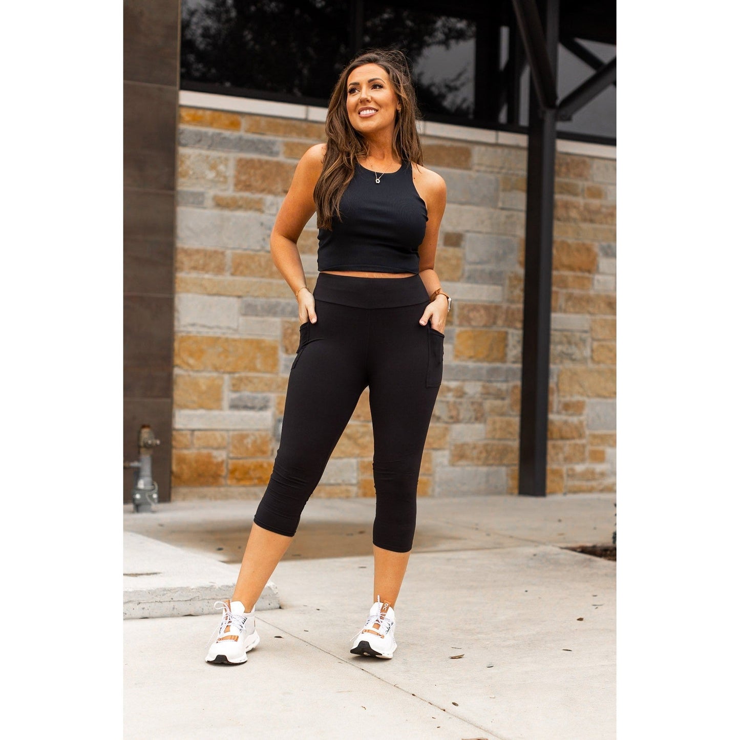 Black Betty CAPRI Leggings with POCKETS