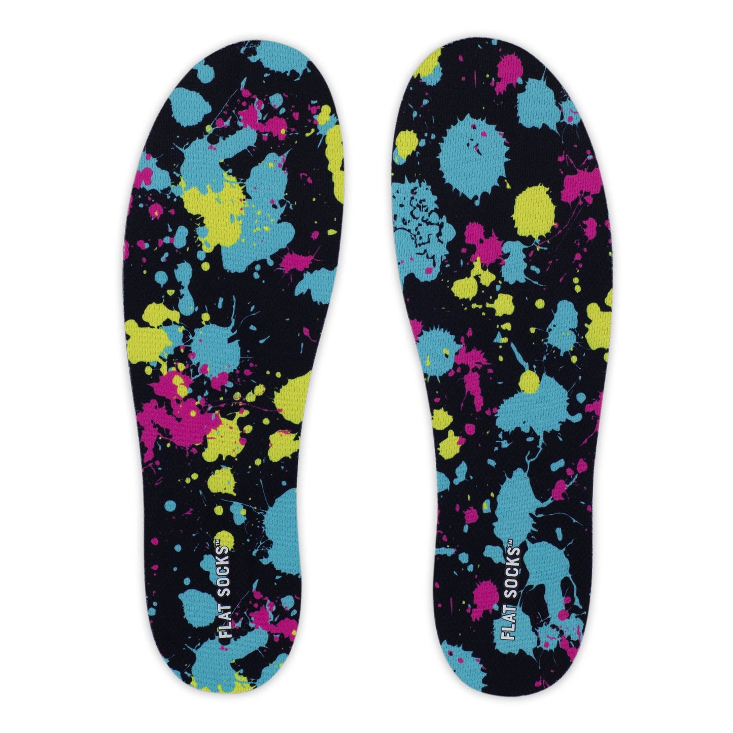 Paint Splatter FLAT SOCKS: One Size Small Fits up to Women's 11, Men's 10