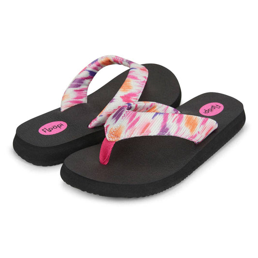 Pink Multicolor Knit Flip Flops