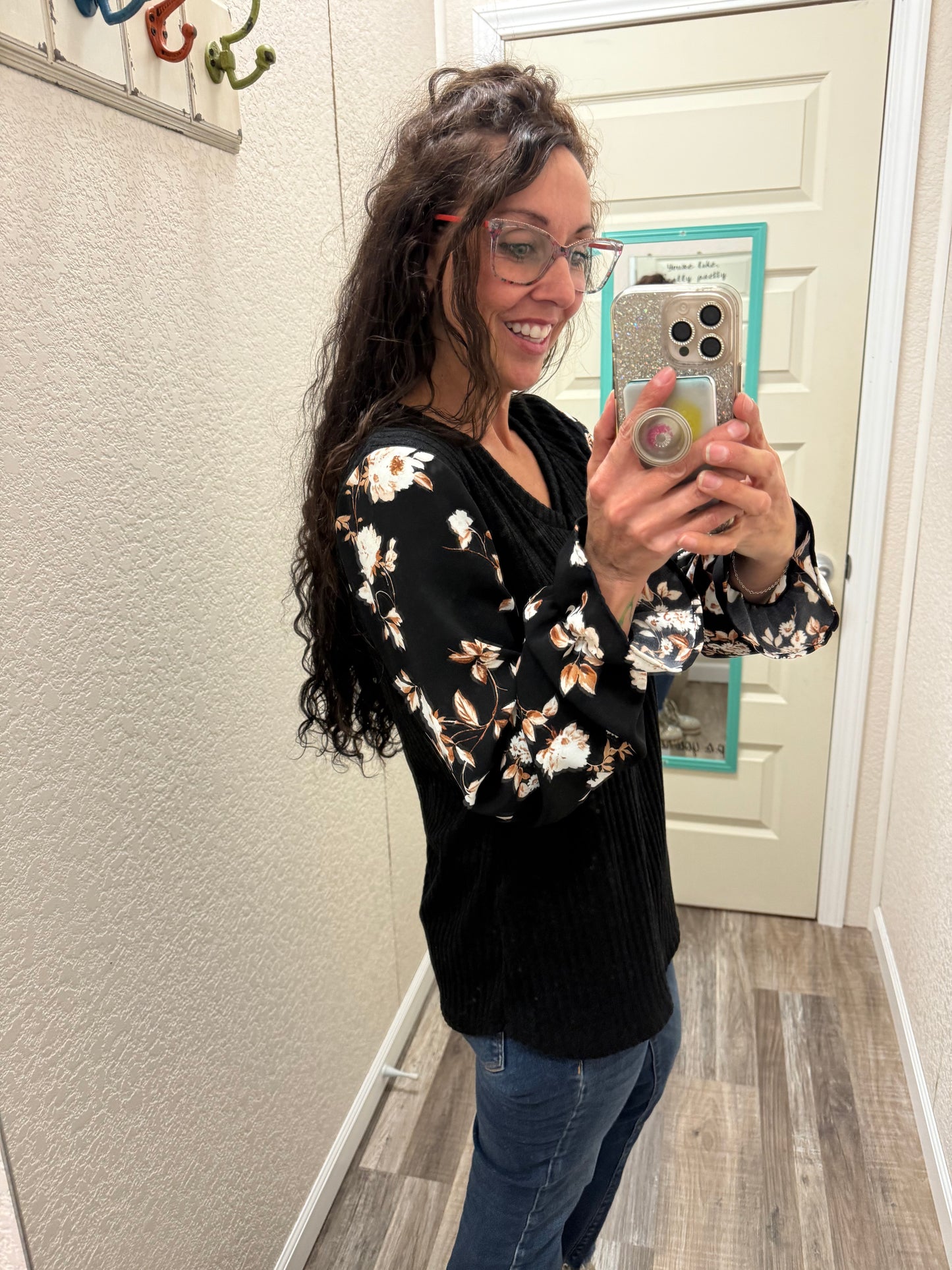Arriana - Floral Puff Sleeve Top