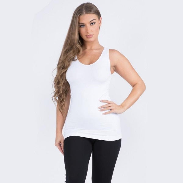 Reversible V or U neck Second Skin Tank