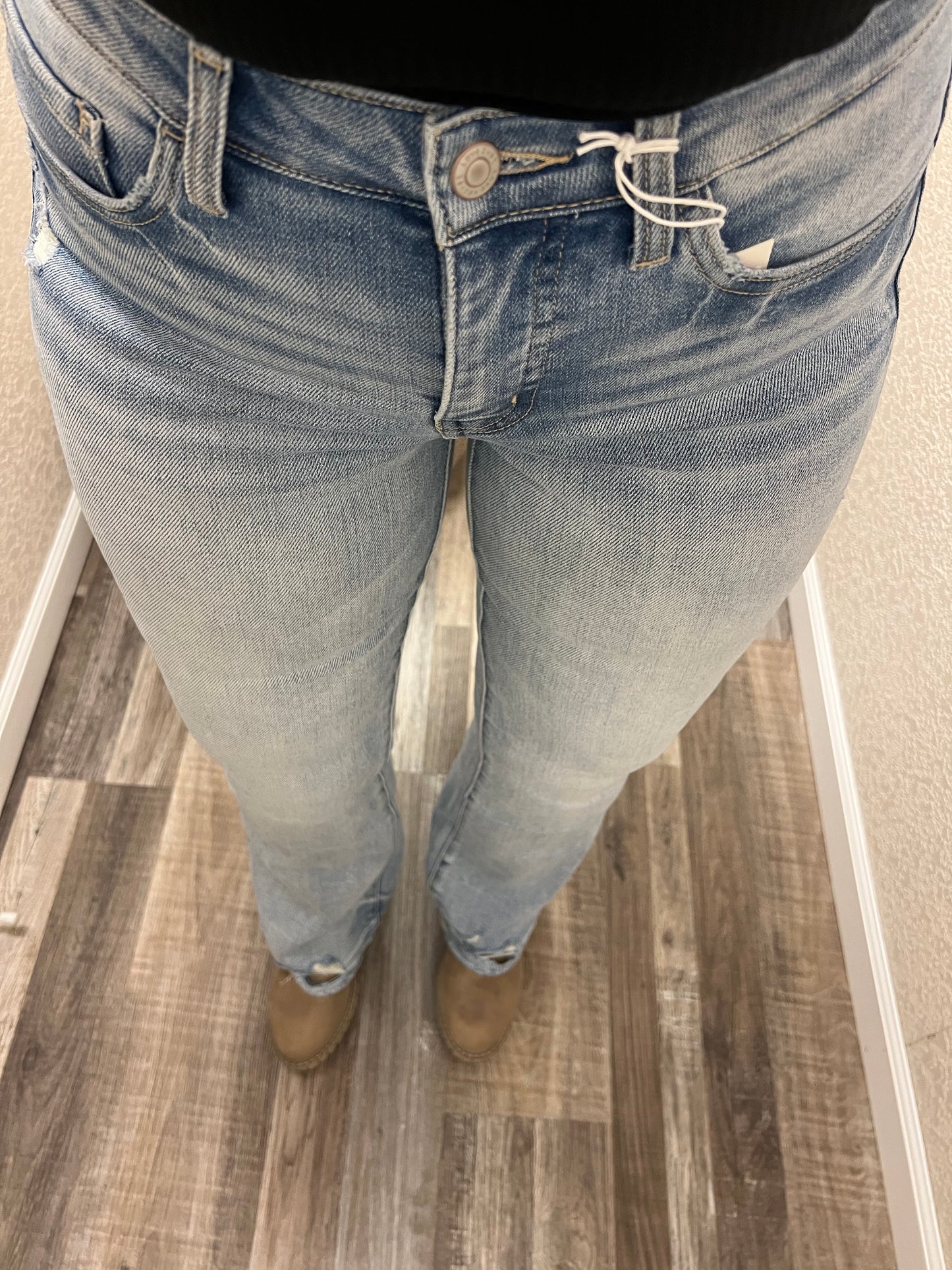 Blondie Bootcut Lovervet Distressed Hem Jeans