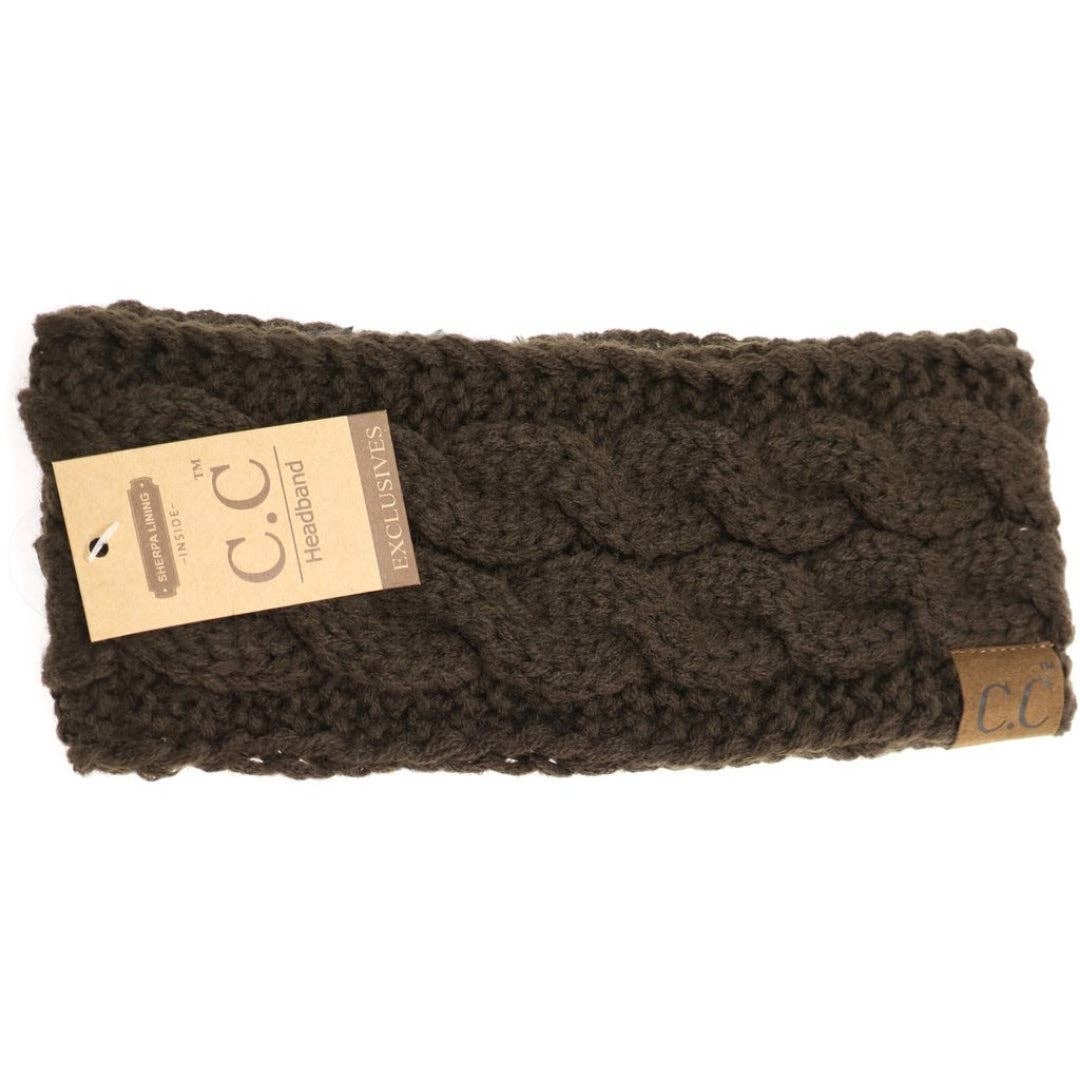 Solid Cable Knit CC Women's Fashion Headband