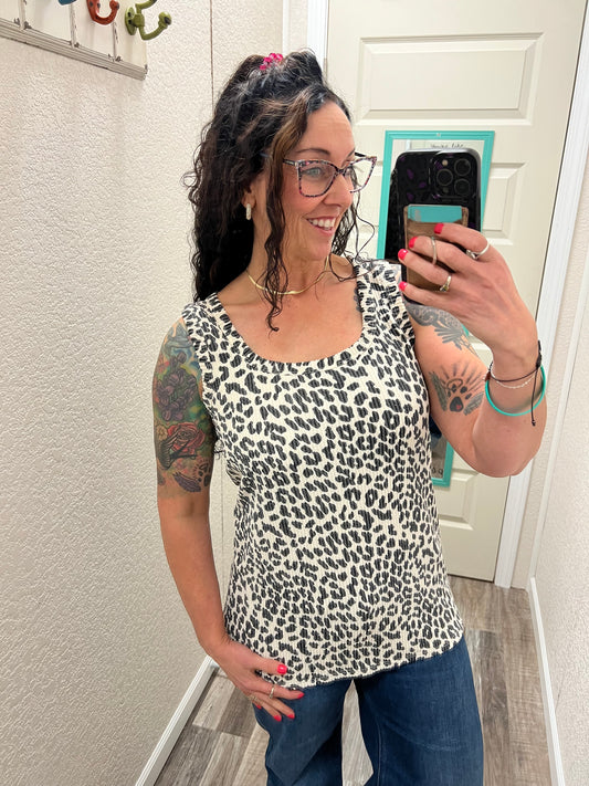 Cheetah Urban Ribbed Tank