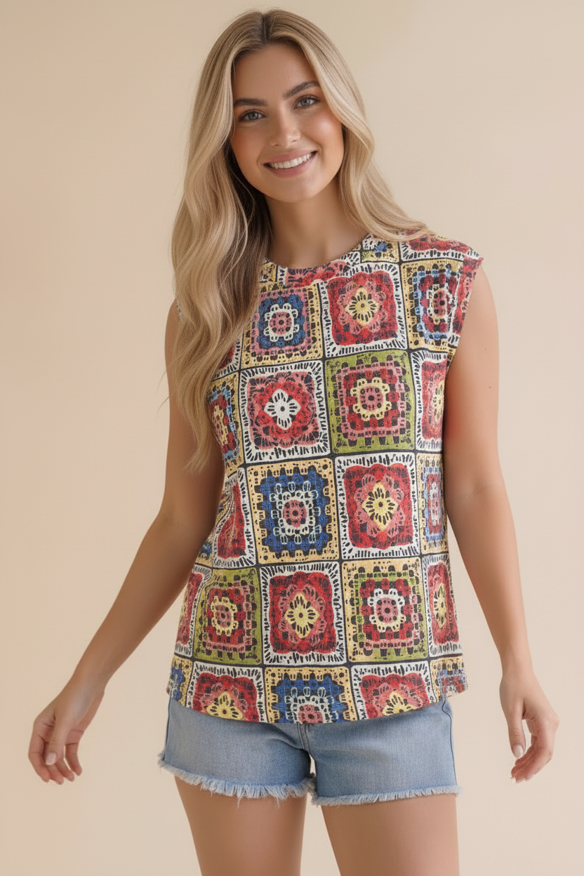 kaleidoscope Patches Tank