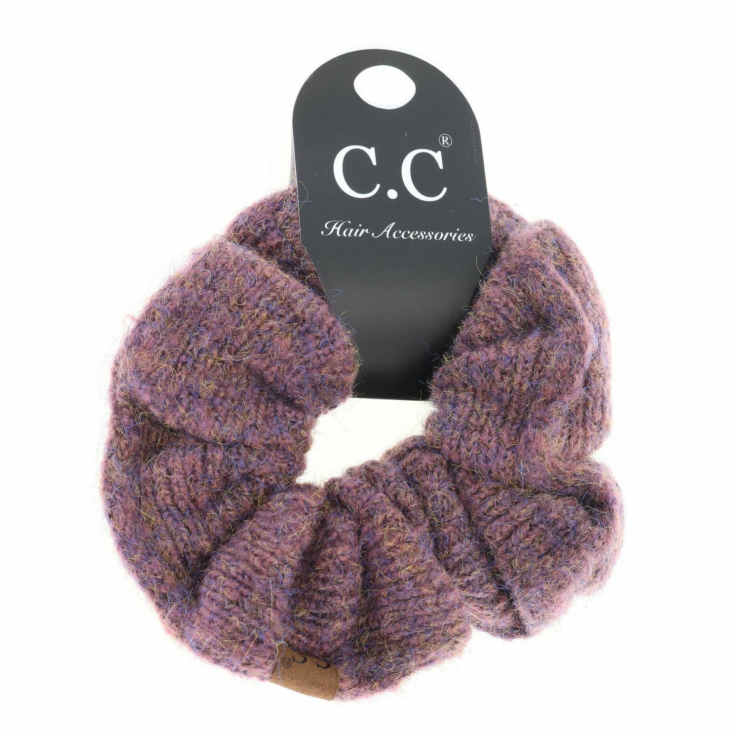 Two-tone Knit Ponytail C.C Scrunchie