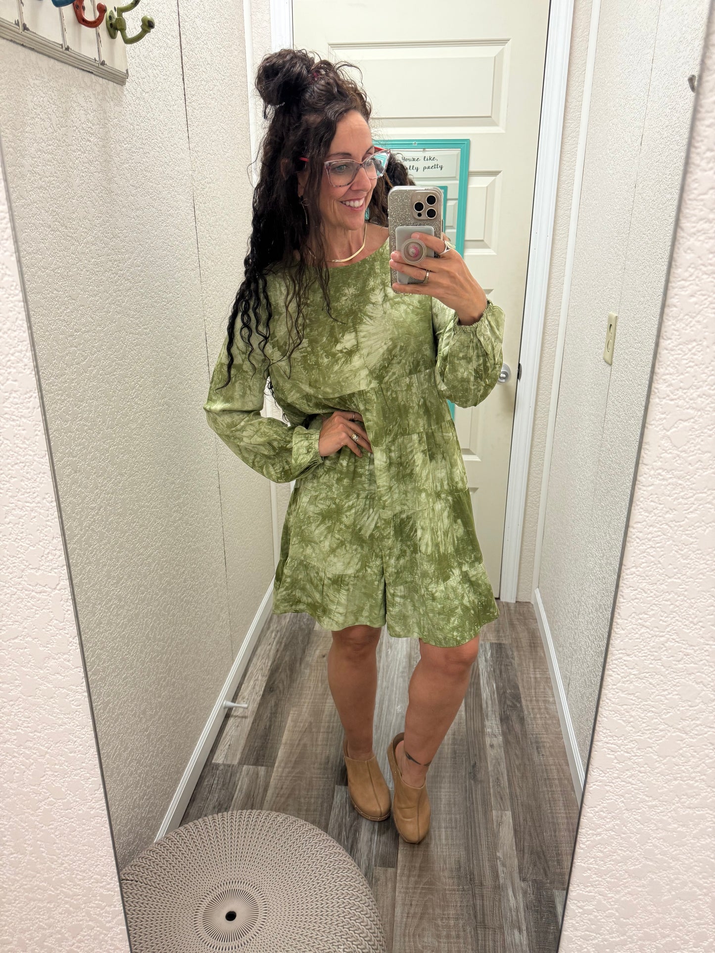 Sea of Green Tie Dye Dress