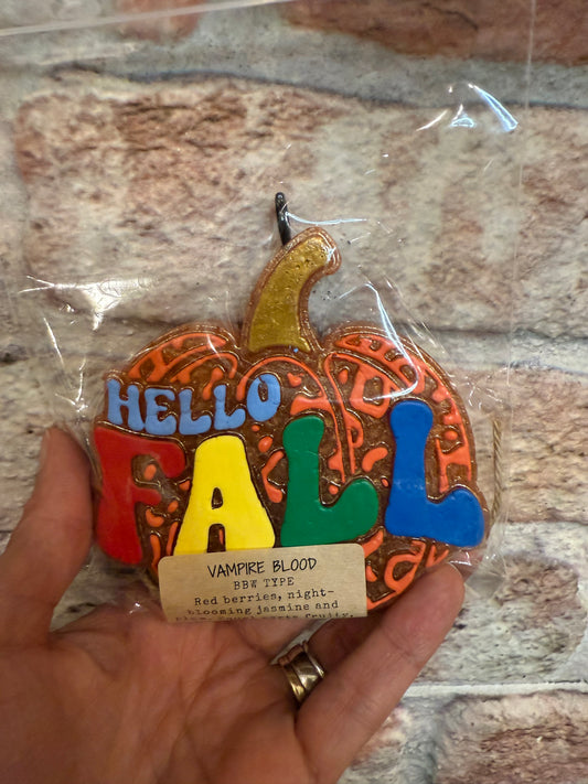 Hello Fall Pumpkin Freshie - Vampire Blood Scent