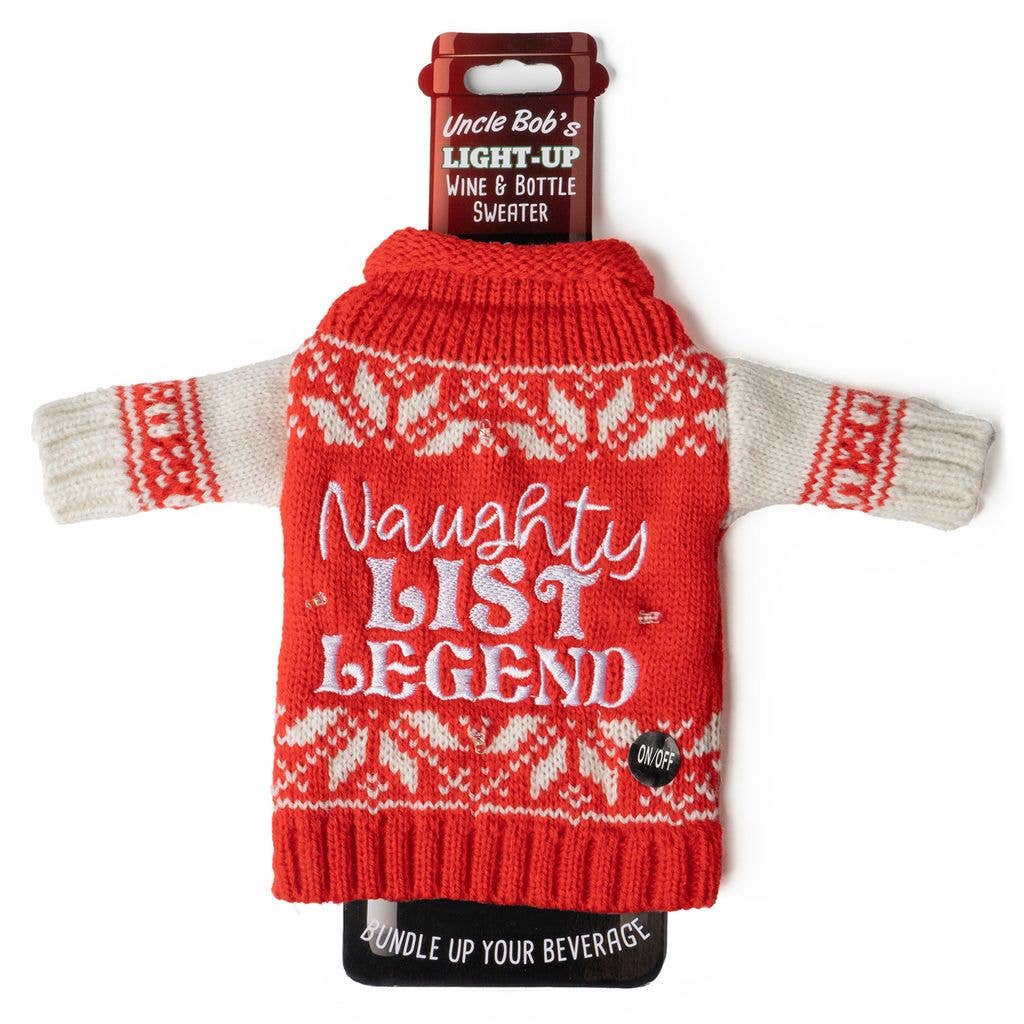 Light-Up Wine & Bottle Sweater