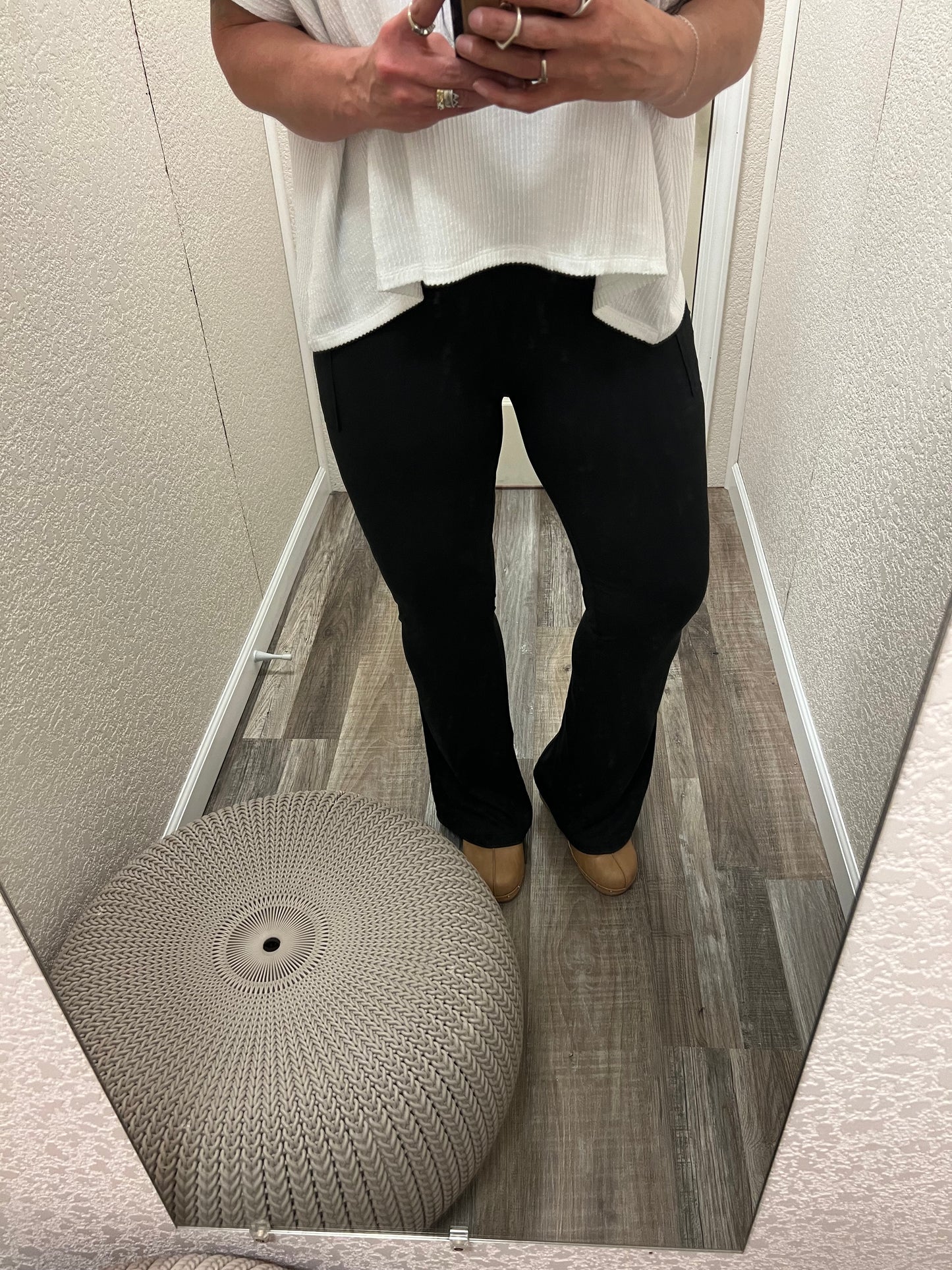 Fiona Black Flare Leggings with Pockets