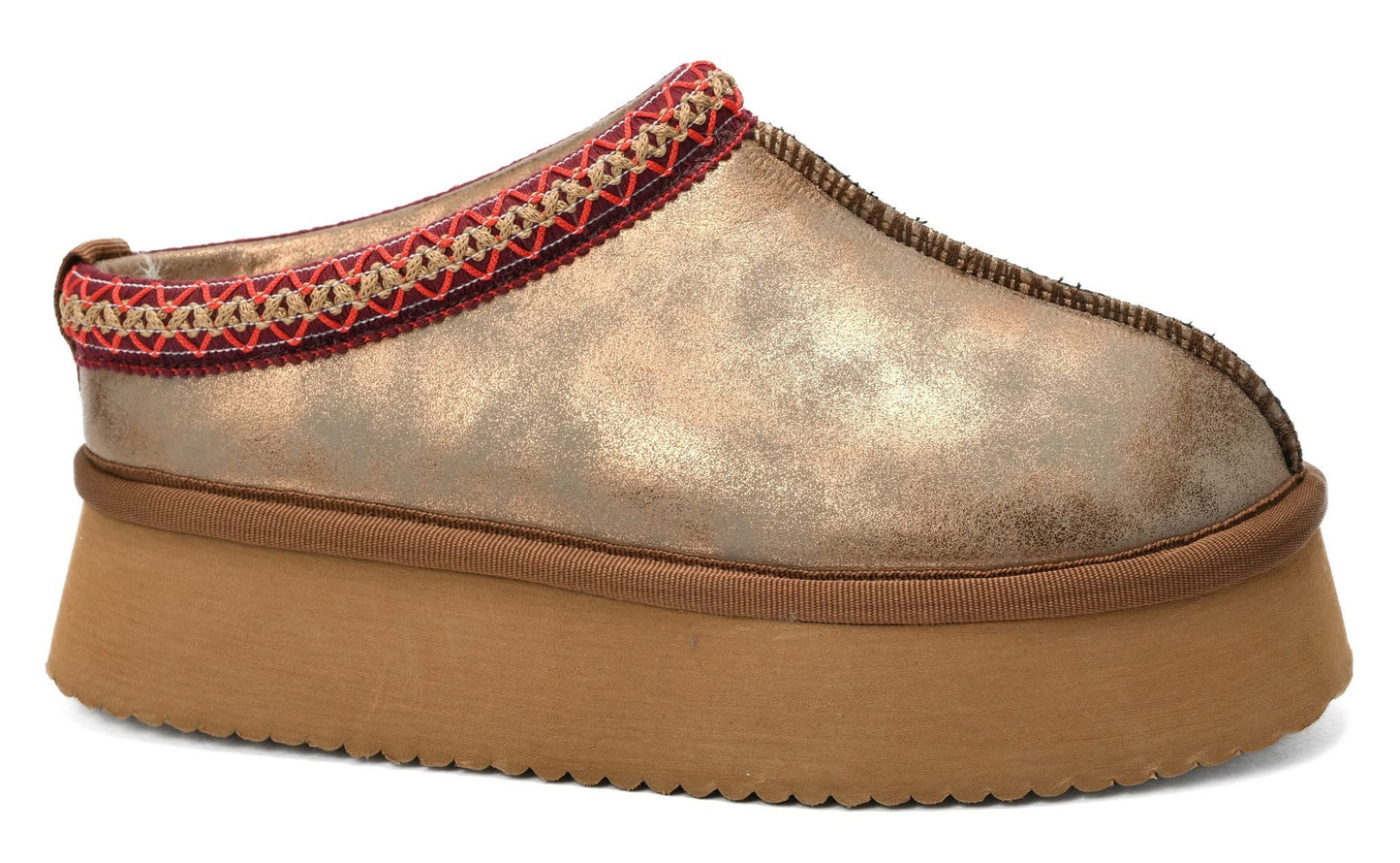 Washed Bronze Metallic Pillow Talk Mules