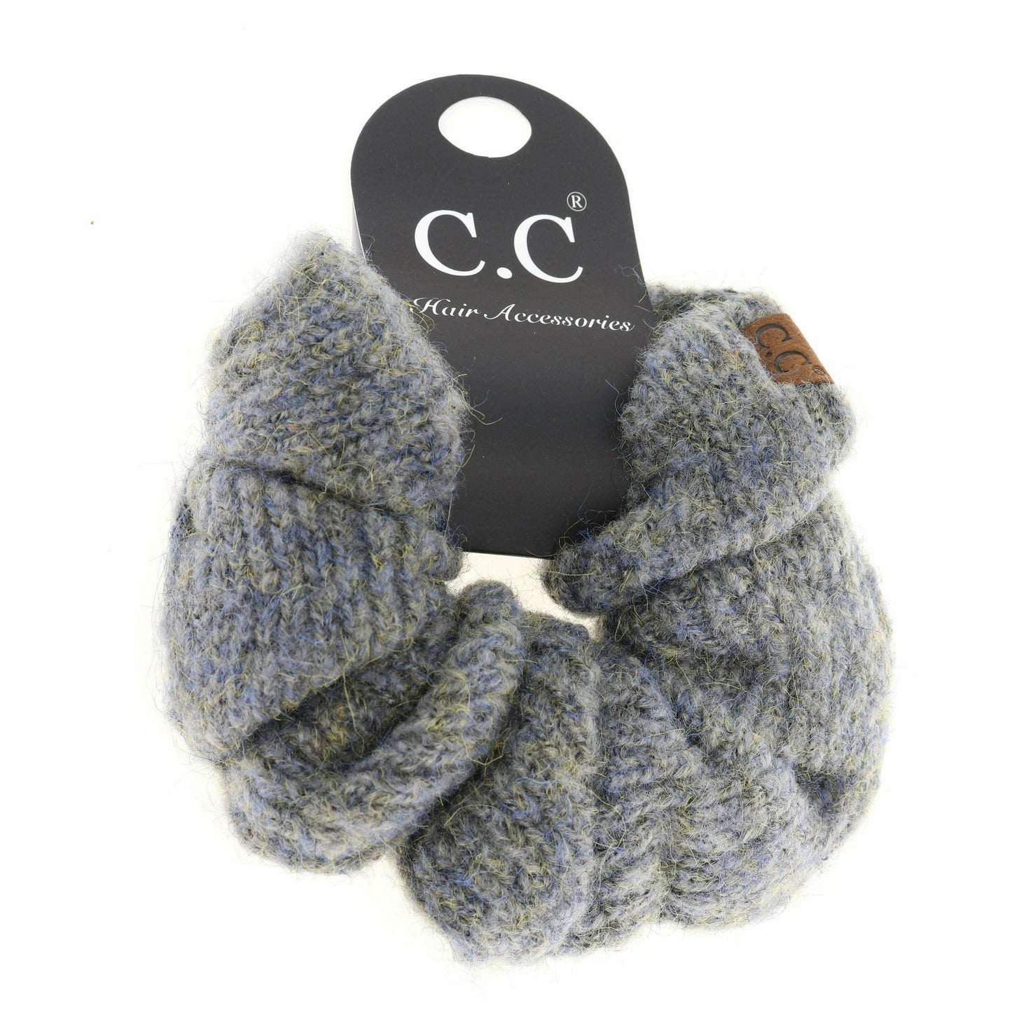 Two-tone Knit Ponytail C.C Scrunchie