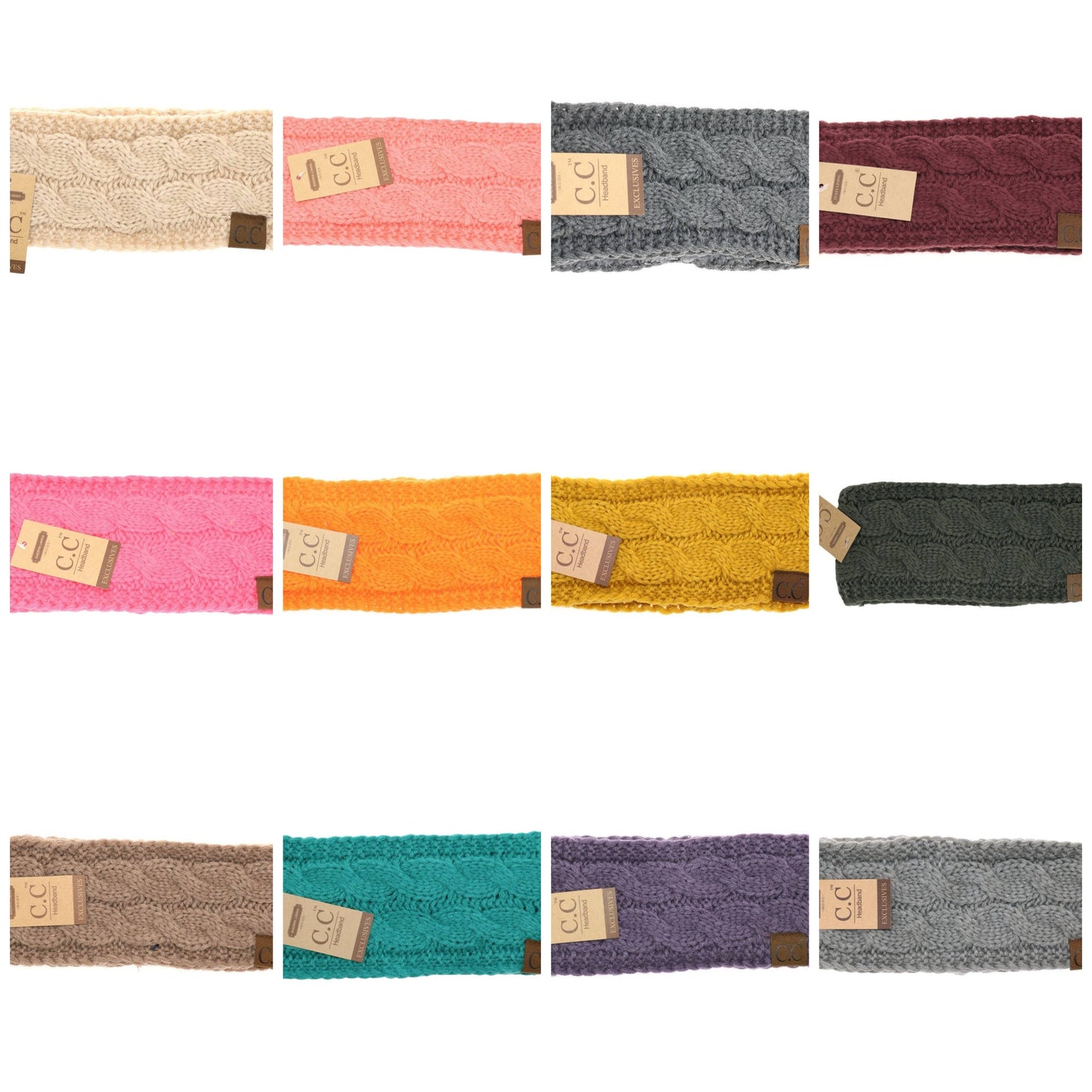 Solid Cable Knit CC Women's Fashion Headband