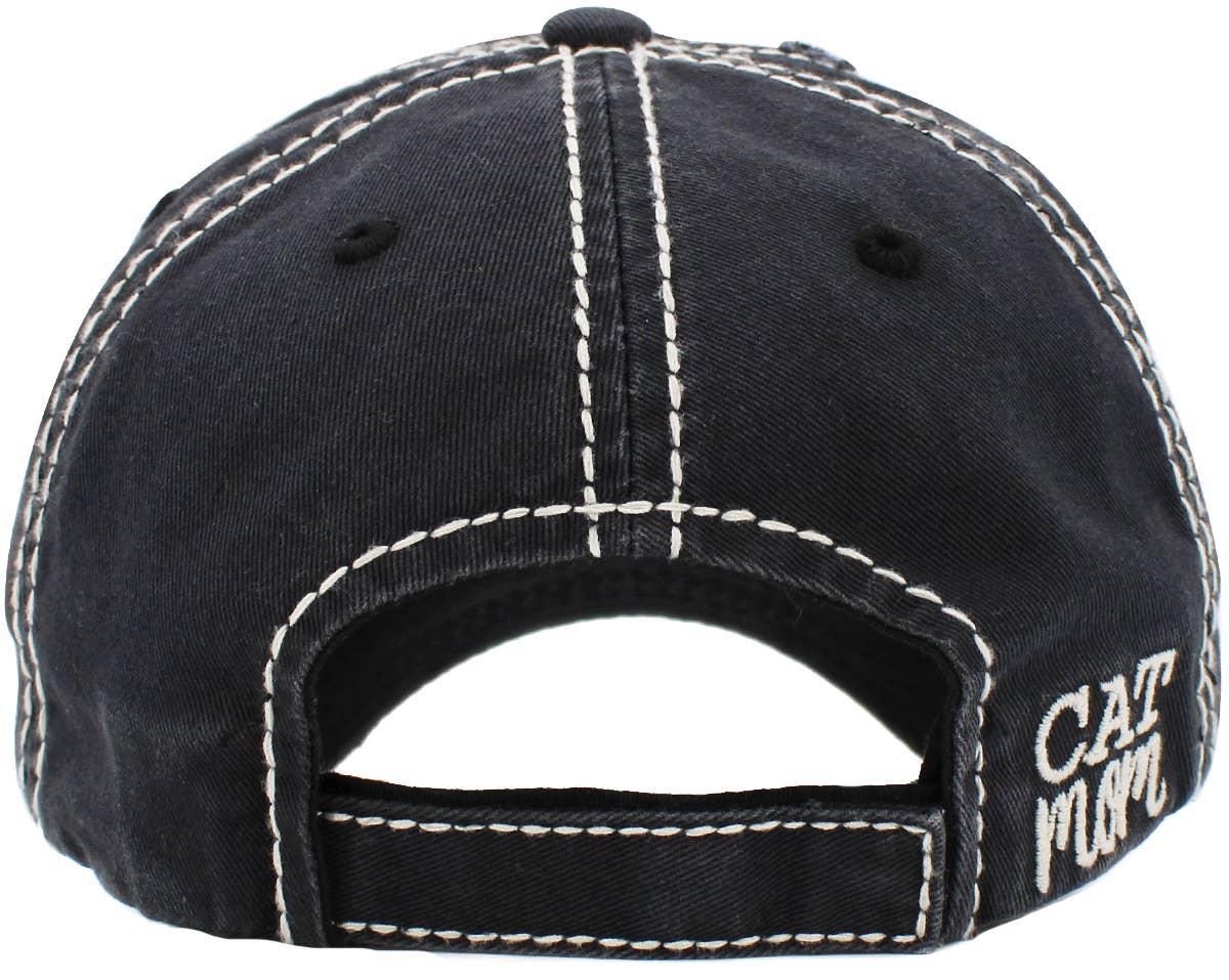 CAT MOM Washed Vintage Hat