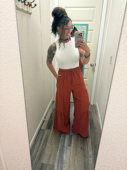 Brandi Rust Wide Leg Pants