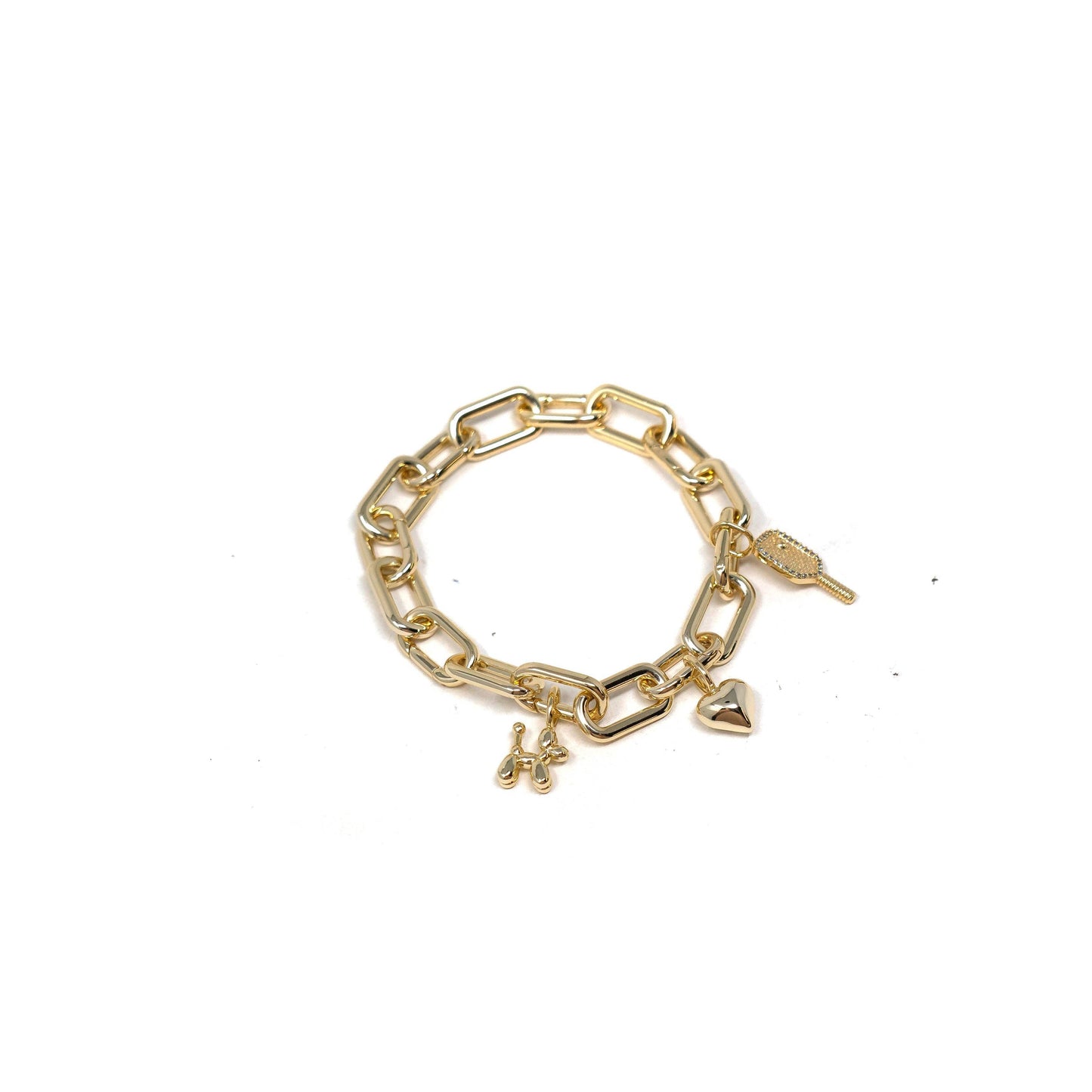 Token Charm Bracelet | Gold & Silver | Adjustable : Gold