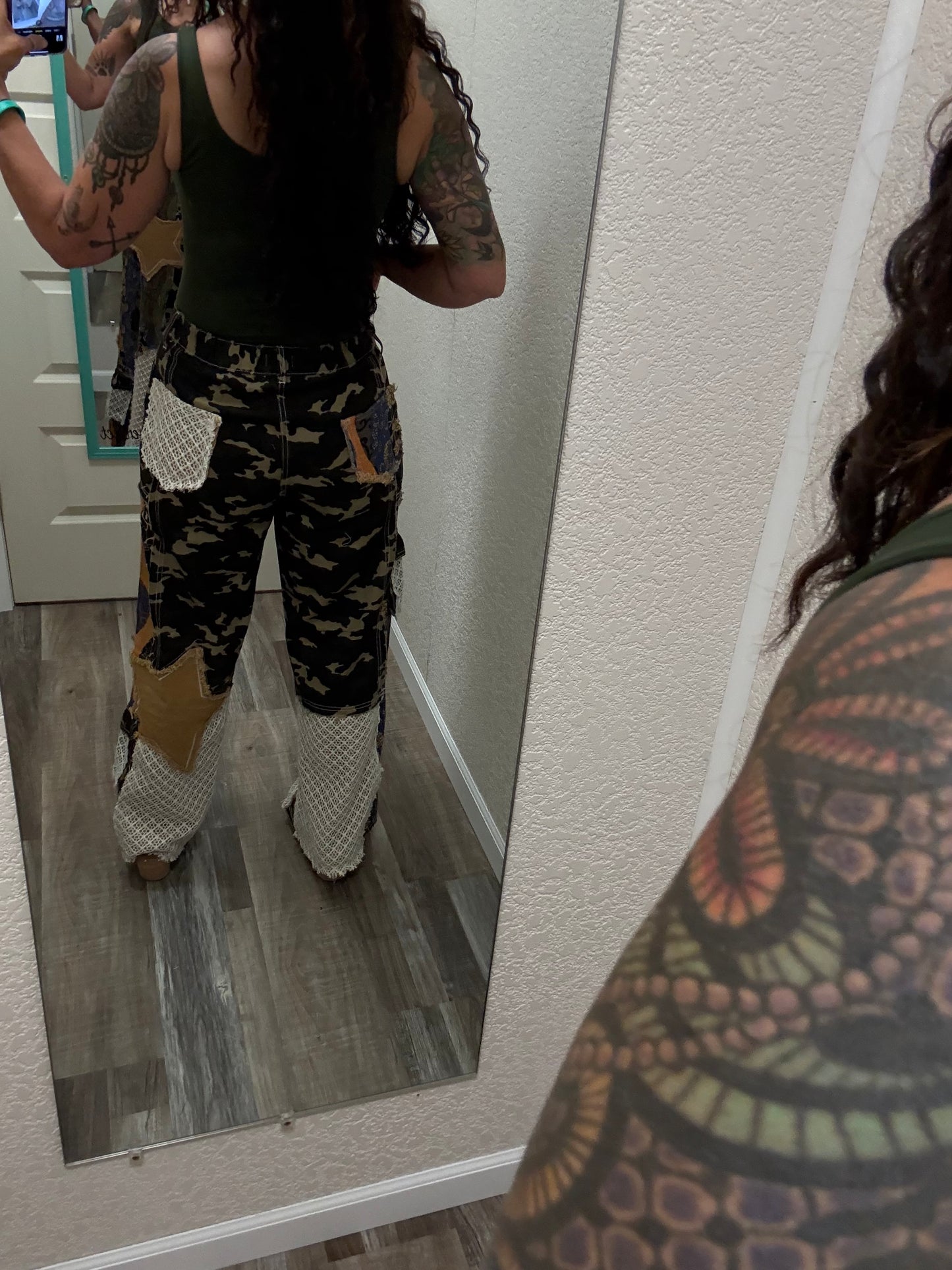 CamoStar Patchwork Wide Leg Pants