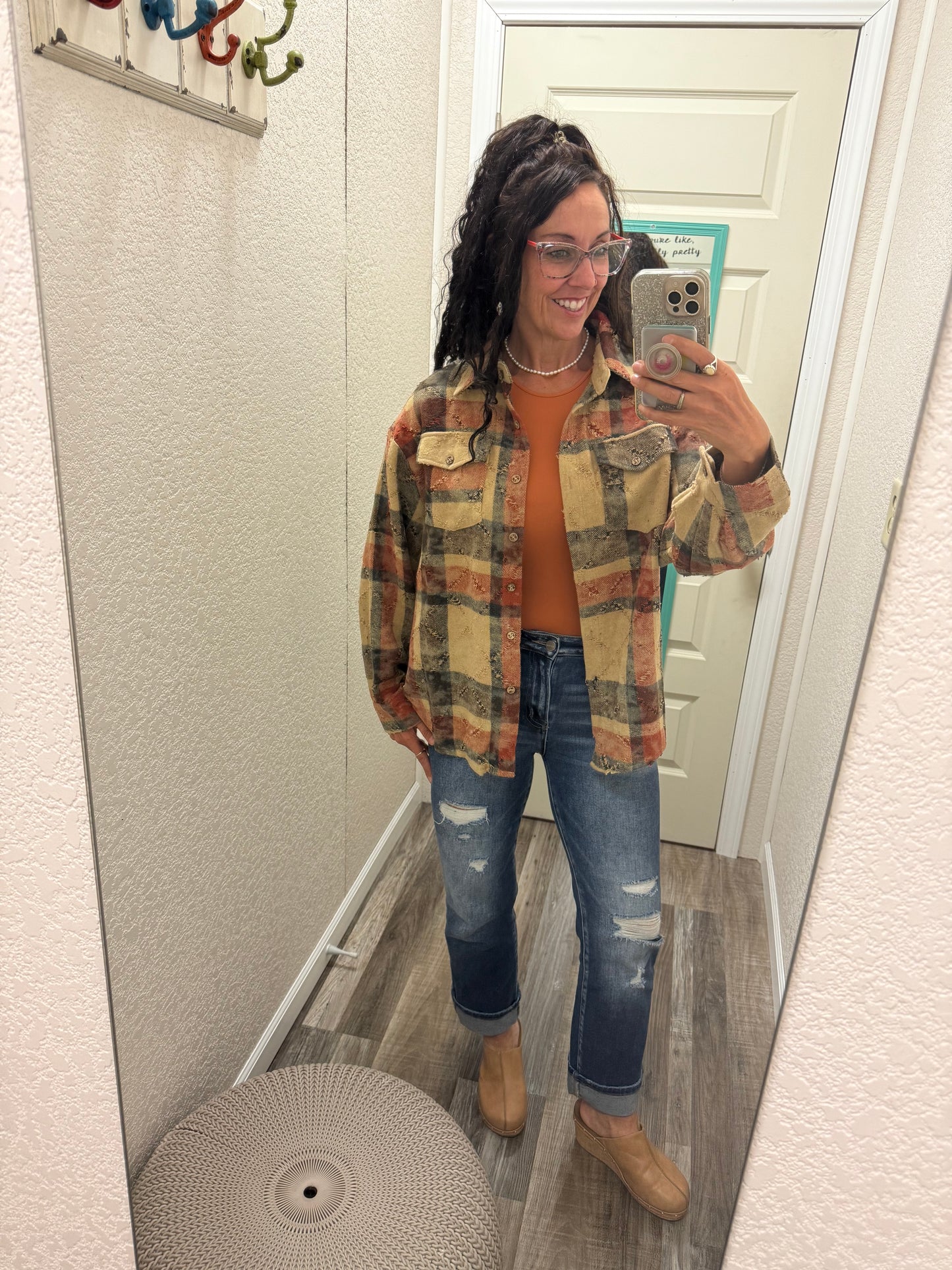 Ember Plaid Textured Flannel