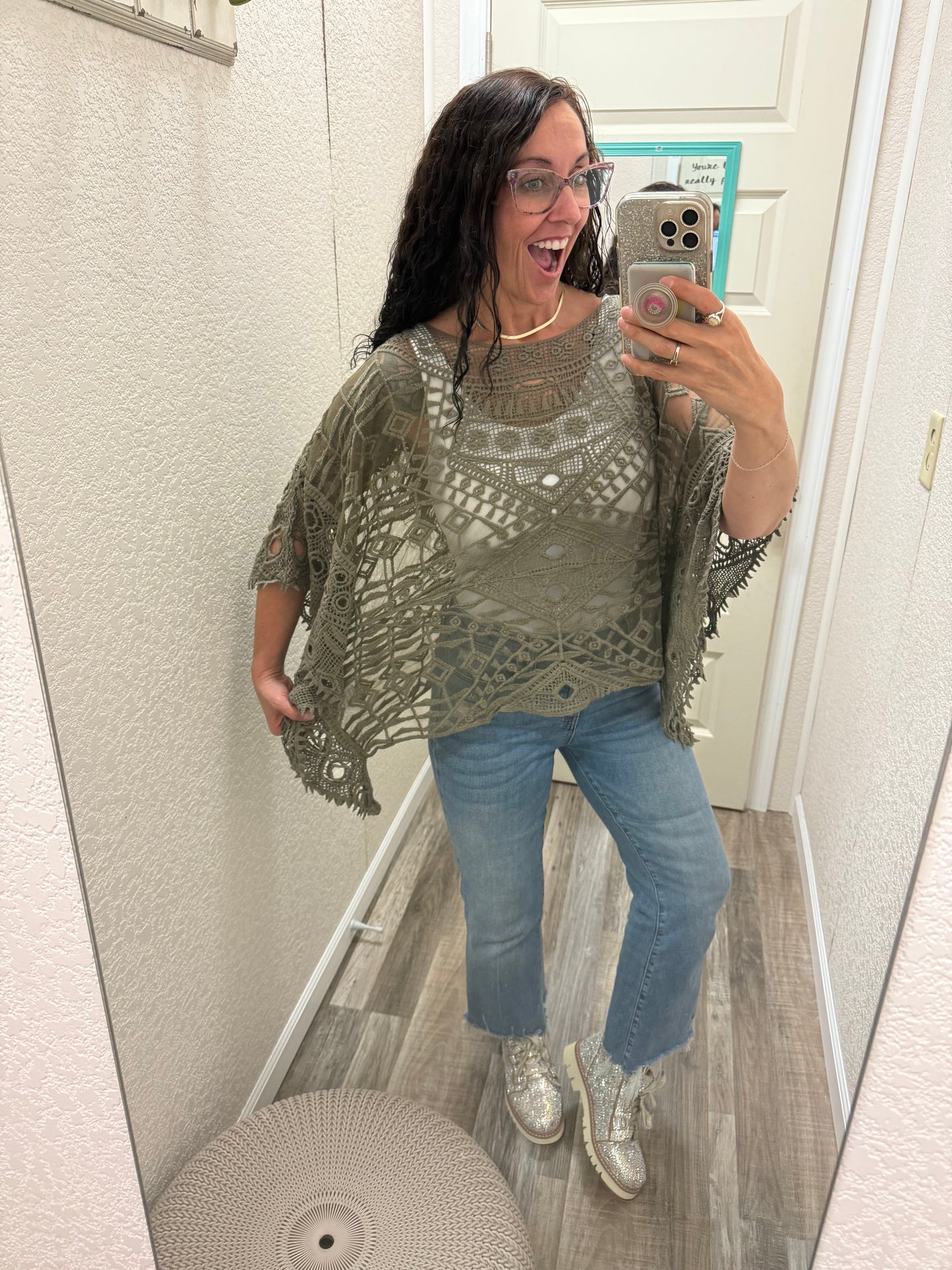 Olive Anastasia One Size Crochet Overlay