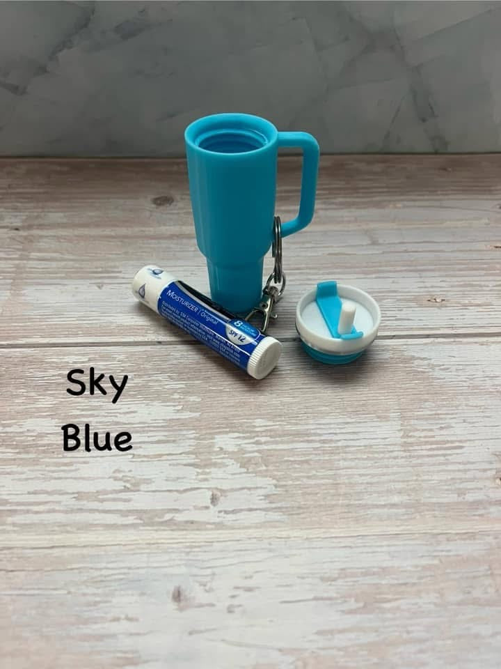 Tumbler Keychain Chapstick Holder
