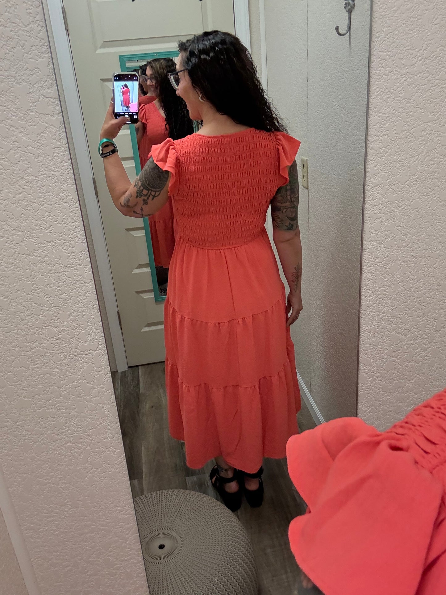 Flutter Sleeve Maxi Dress