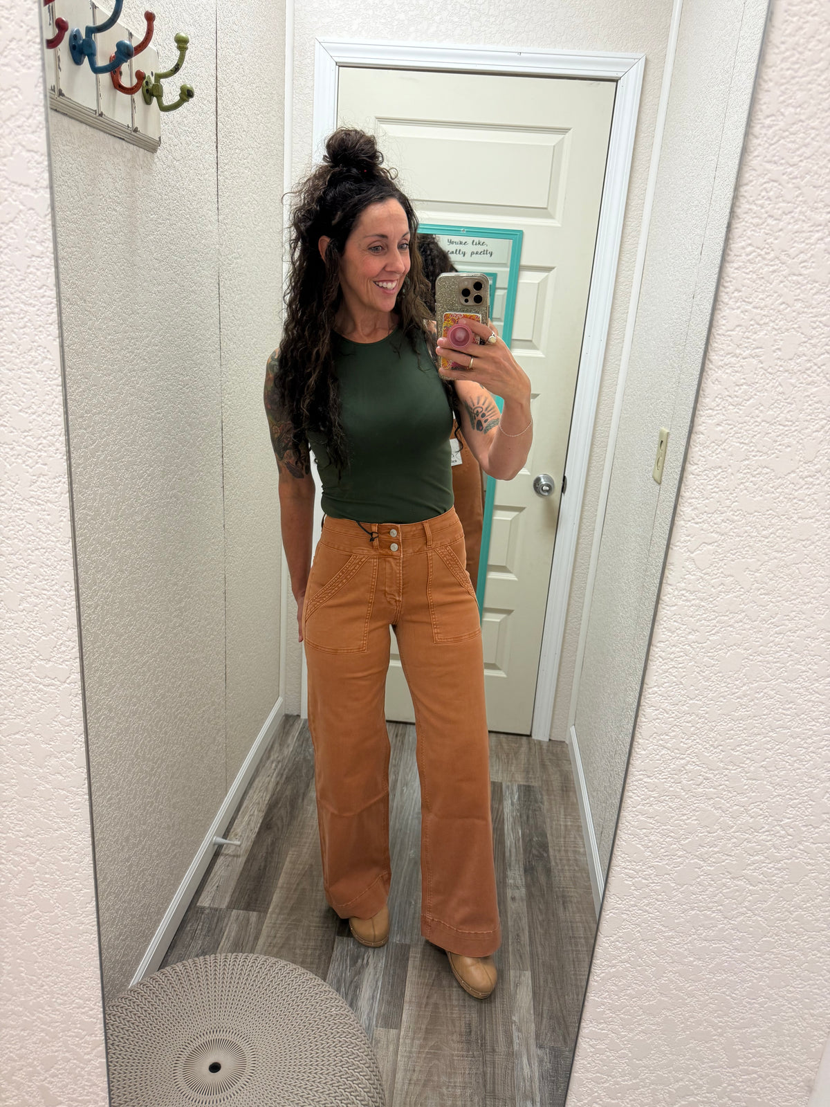 Leaf Season Jeans Hi Rise Wide Leg Mica Jeans