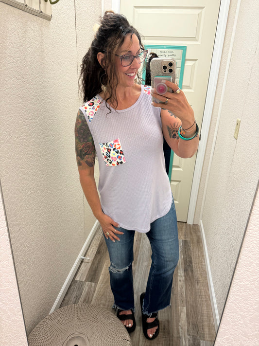 Kate waffle knit Tank Top