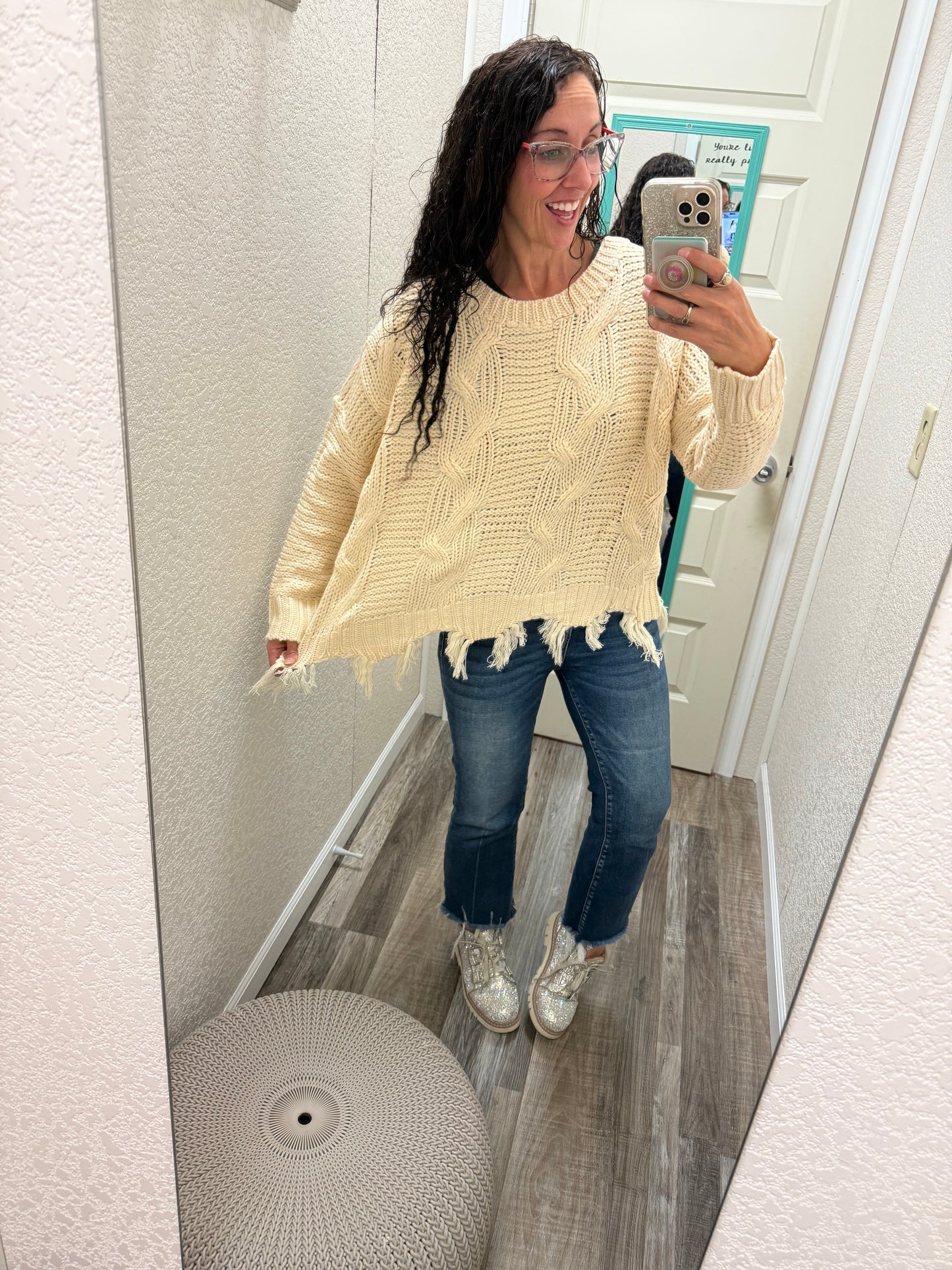 Brin Distressed Fall Sweater