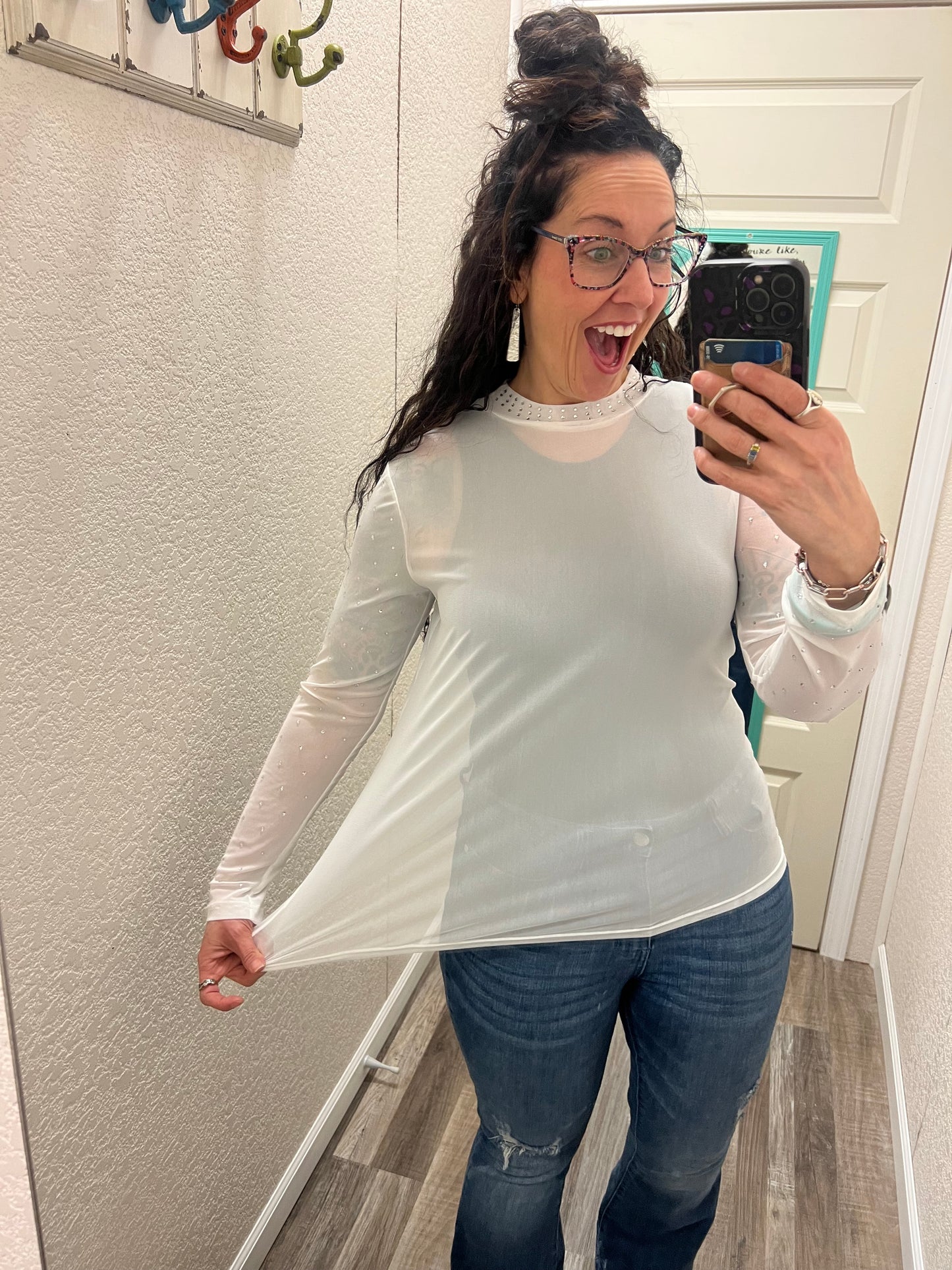 Pearl In Paradise Mesh Top