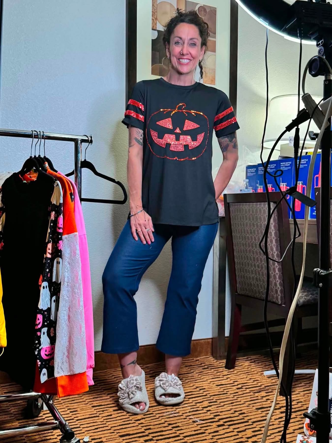 Spicy Pumpkin Varsity Short Sleeve Shirt