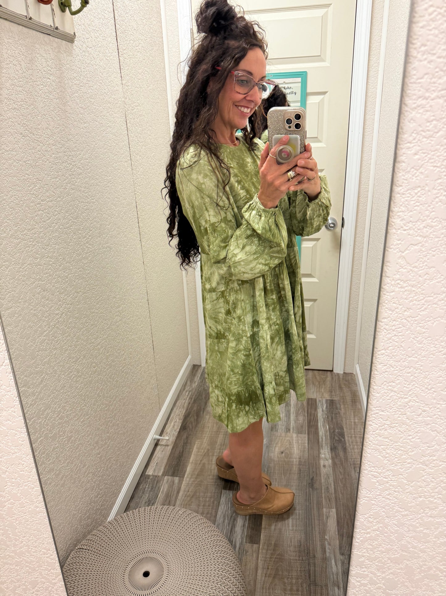 Sea of Green Tie Dye Dress