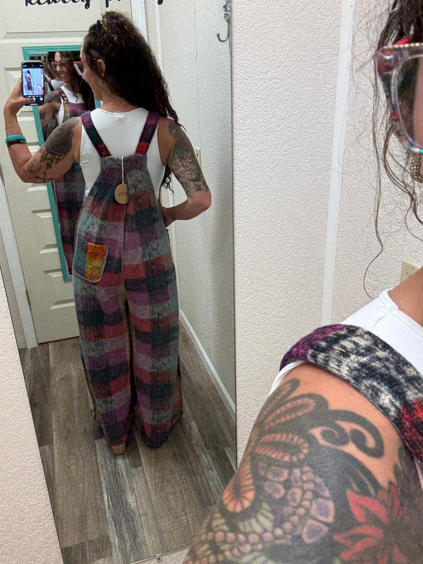 Patches Wide Leg Overalls (restock eta 9/22/25)