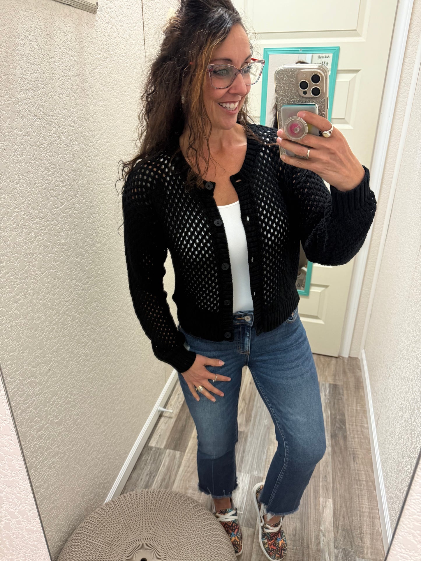 Nicki Crochet Sweater Cardigan