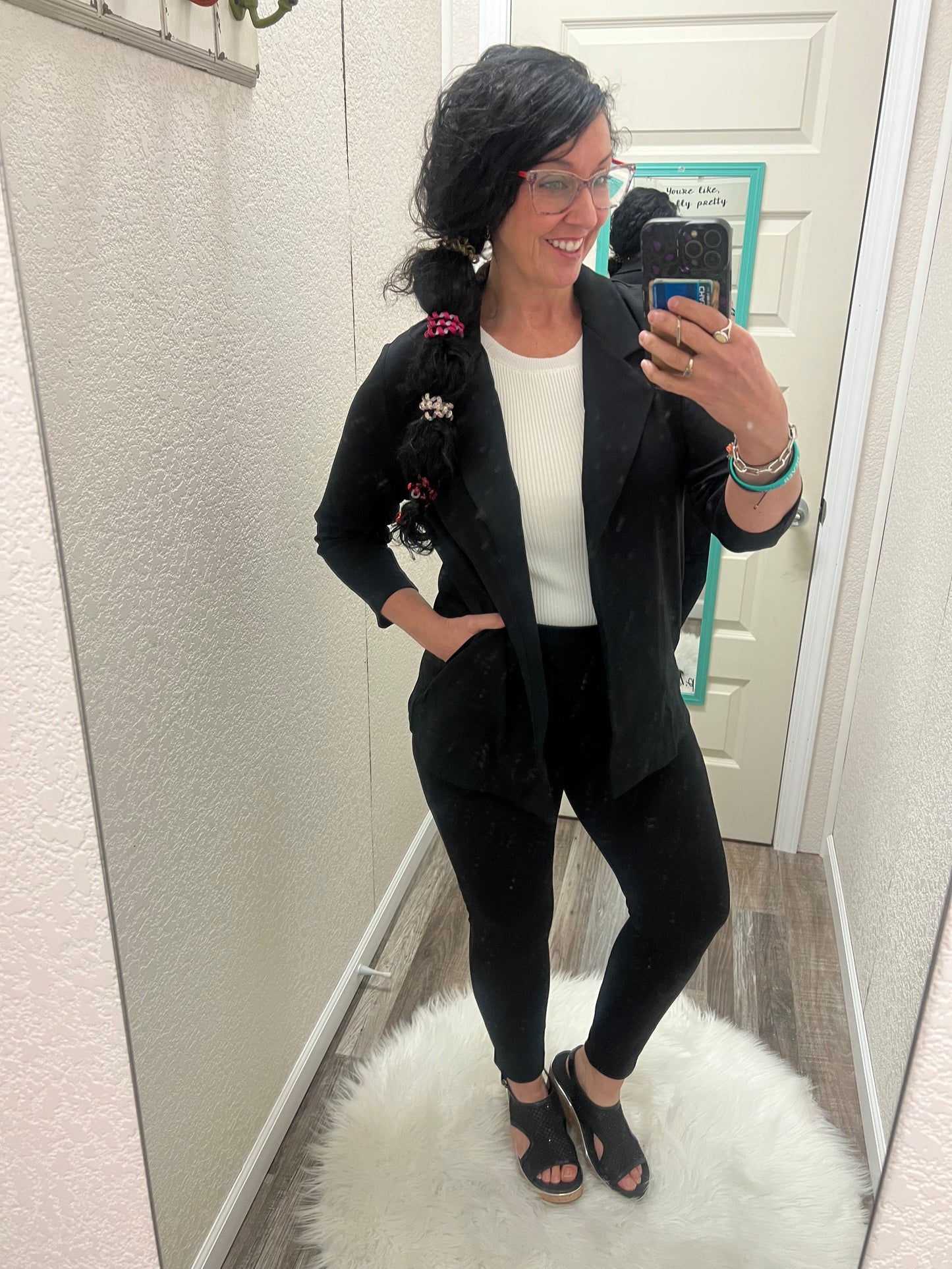 Magic 3/4 Sleeve Blazer - Black